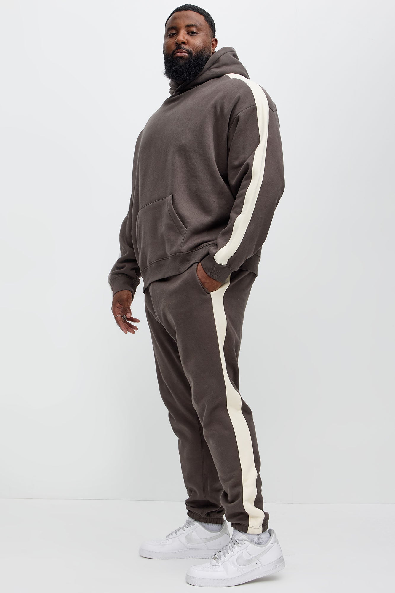Tyson Heavyweight Striped Jogger - Olive - Image 8
