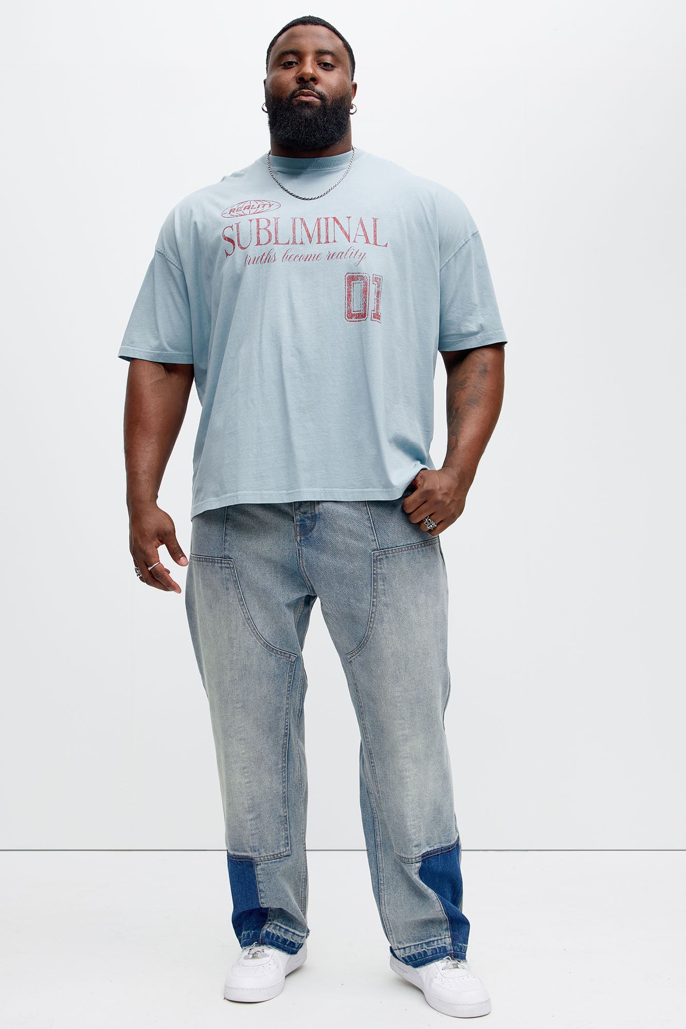 Silbano Straight Carpenter Jeans - Vintage Blue Wash - Image 7