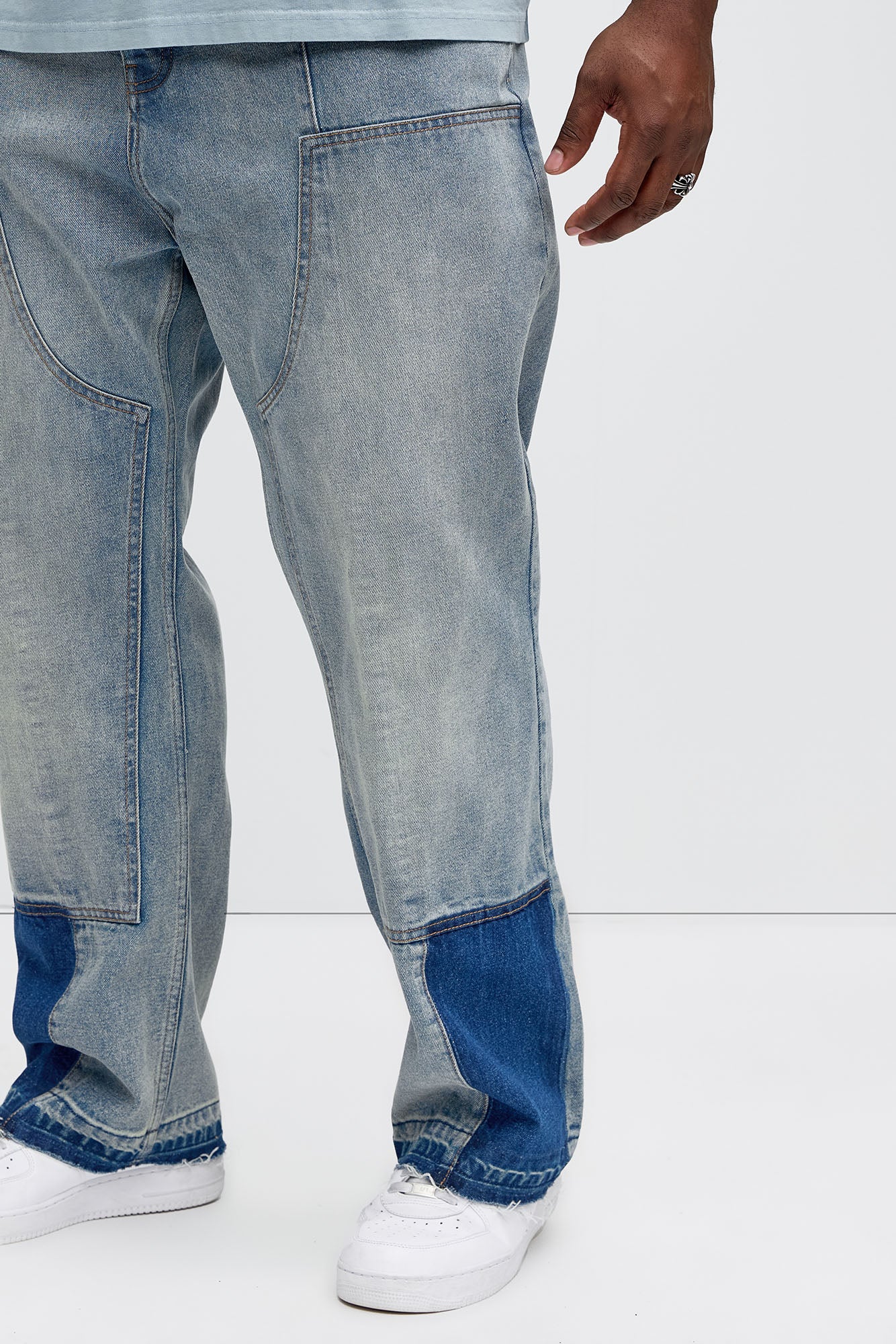 Silbano Straight Carpenter Jeans - Vintage Blue Wash - Image 8