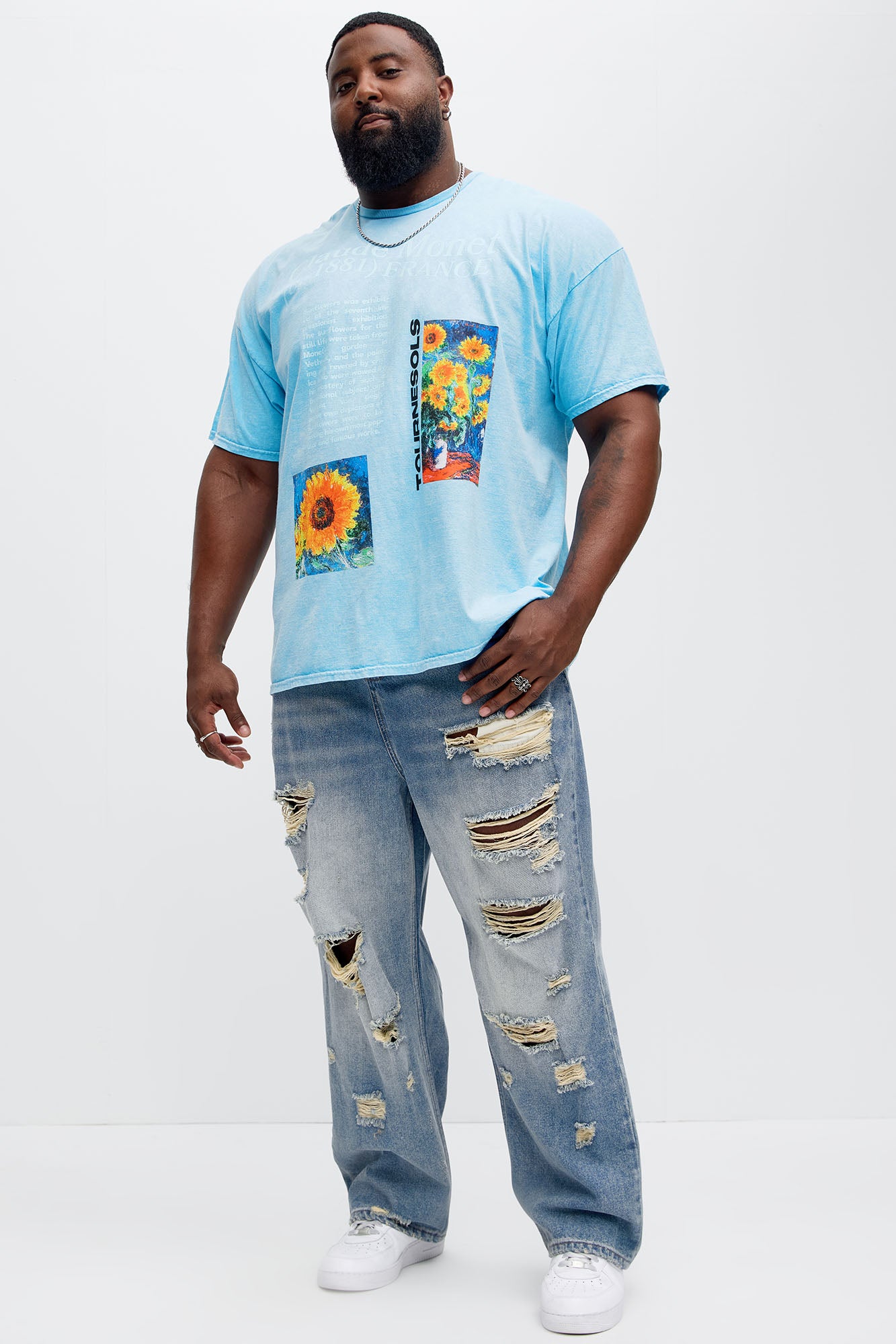 Claude Monet France Short Sleeve Tee - Teal - Image 5