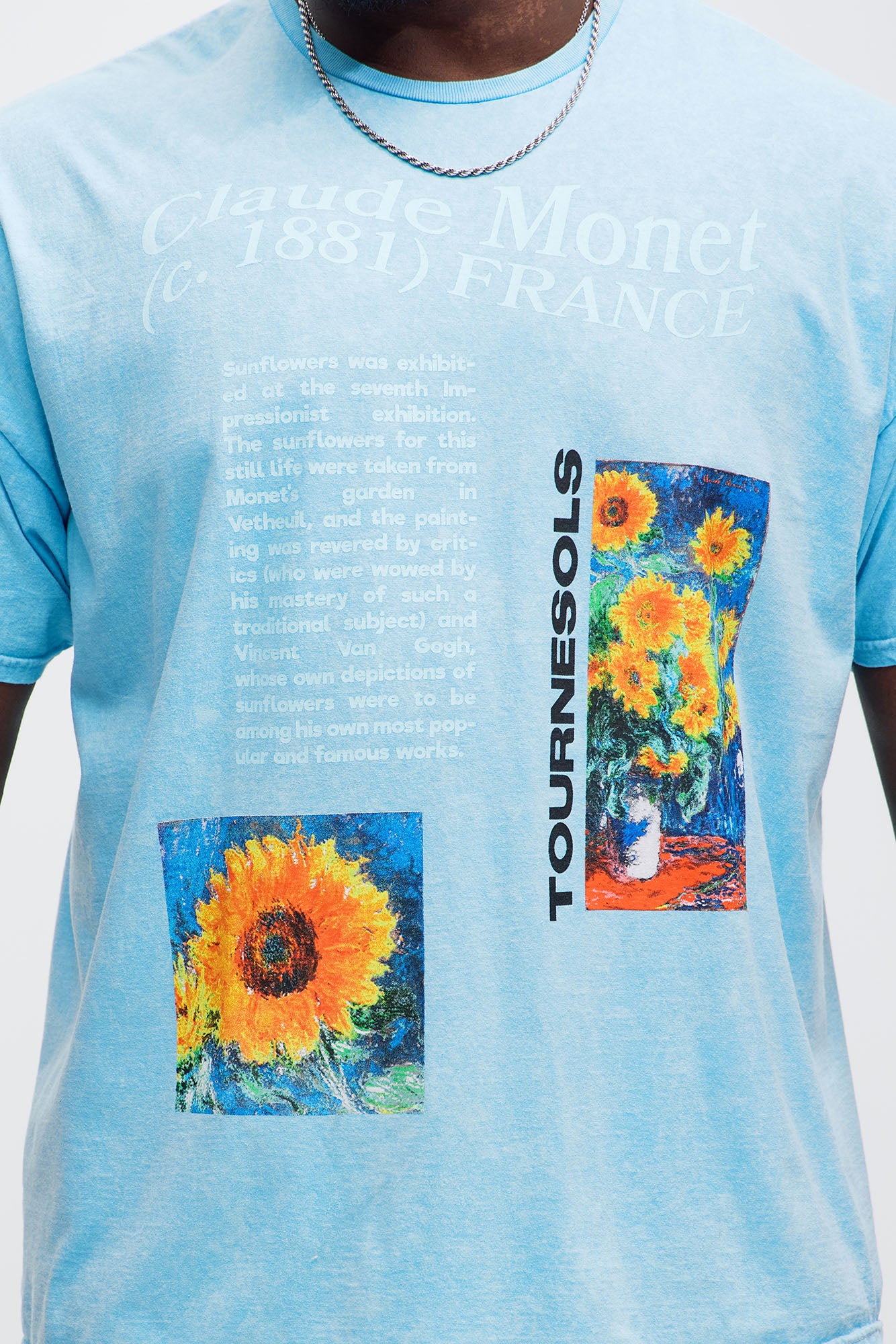 Claude Monet France Short Sleeve Tee - Teal - Image 6
