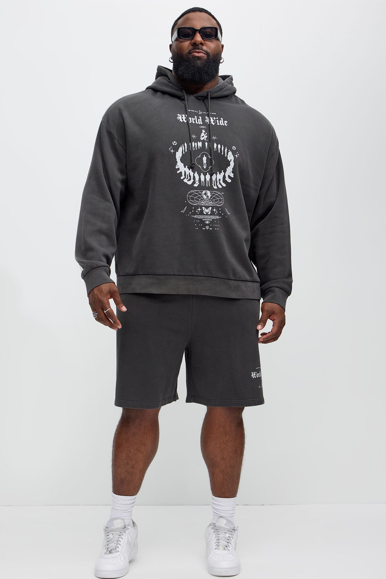 Worldwide Projection Hoodie - Black - Image 6