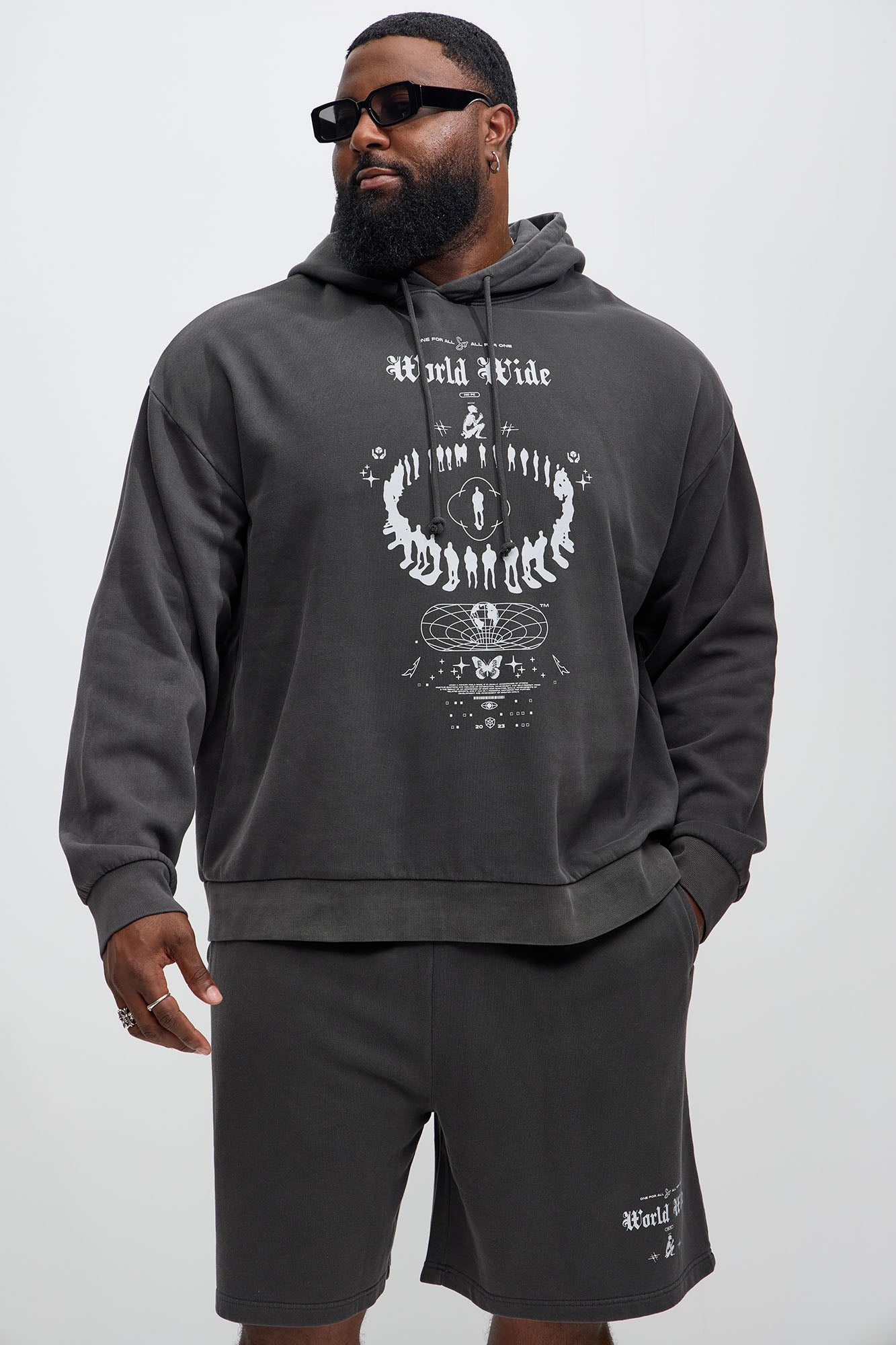 Worldwide Projection Hoodie - Black - Image 5