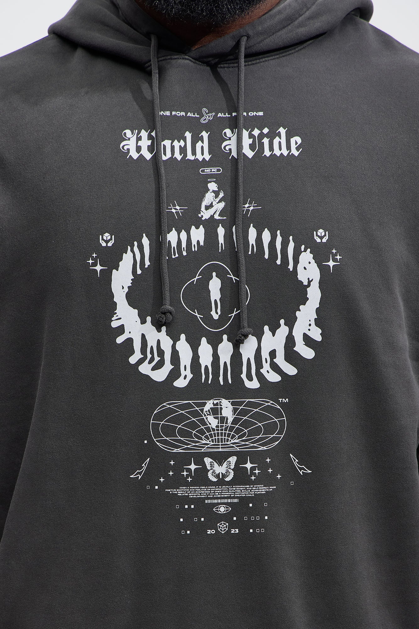 Worldwide Projection Hoodie - Black - Image 7