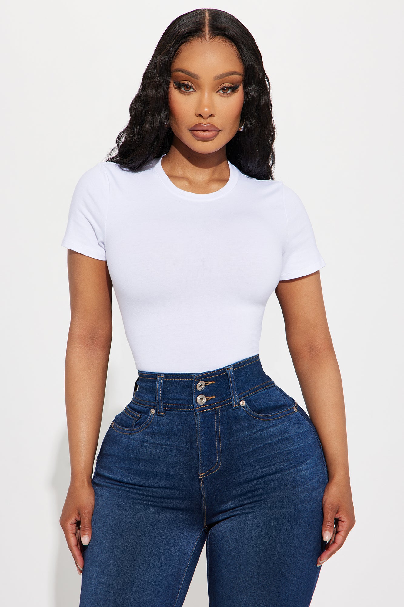 Cambria Short Sleeve Bodysuit - White - Image 3