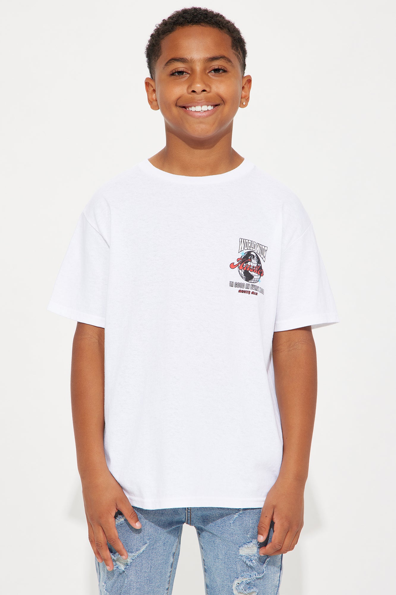 Mini Ask About Me Short Sleeve Tee - White - Image 3