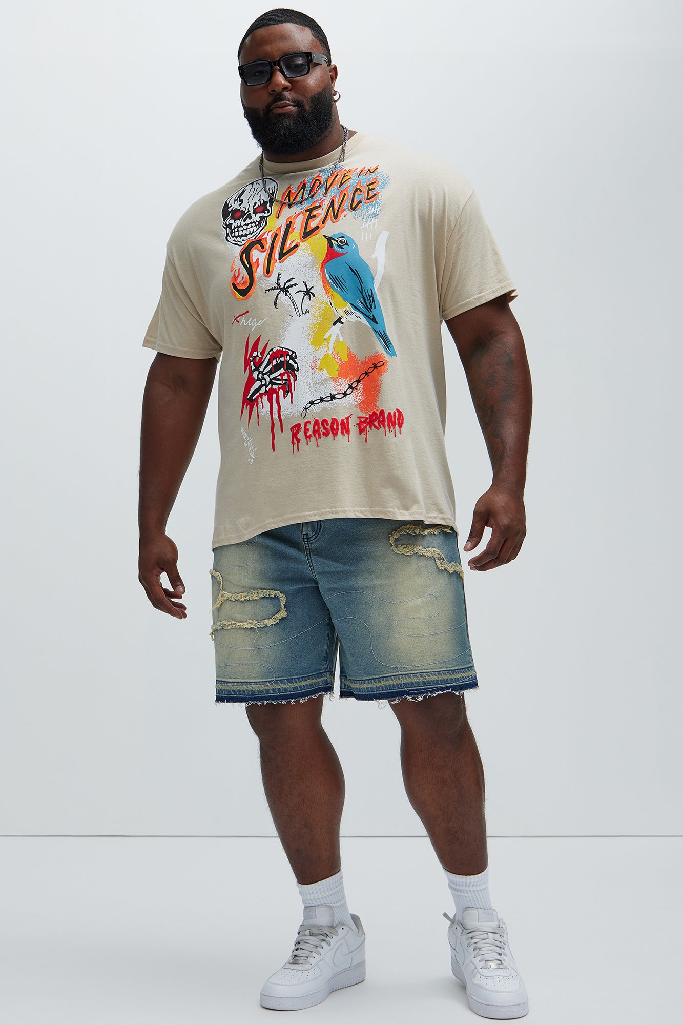 Lonely Road Relaxed Denim Shorts - Medium Wash - Image 6