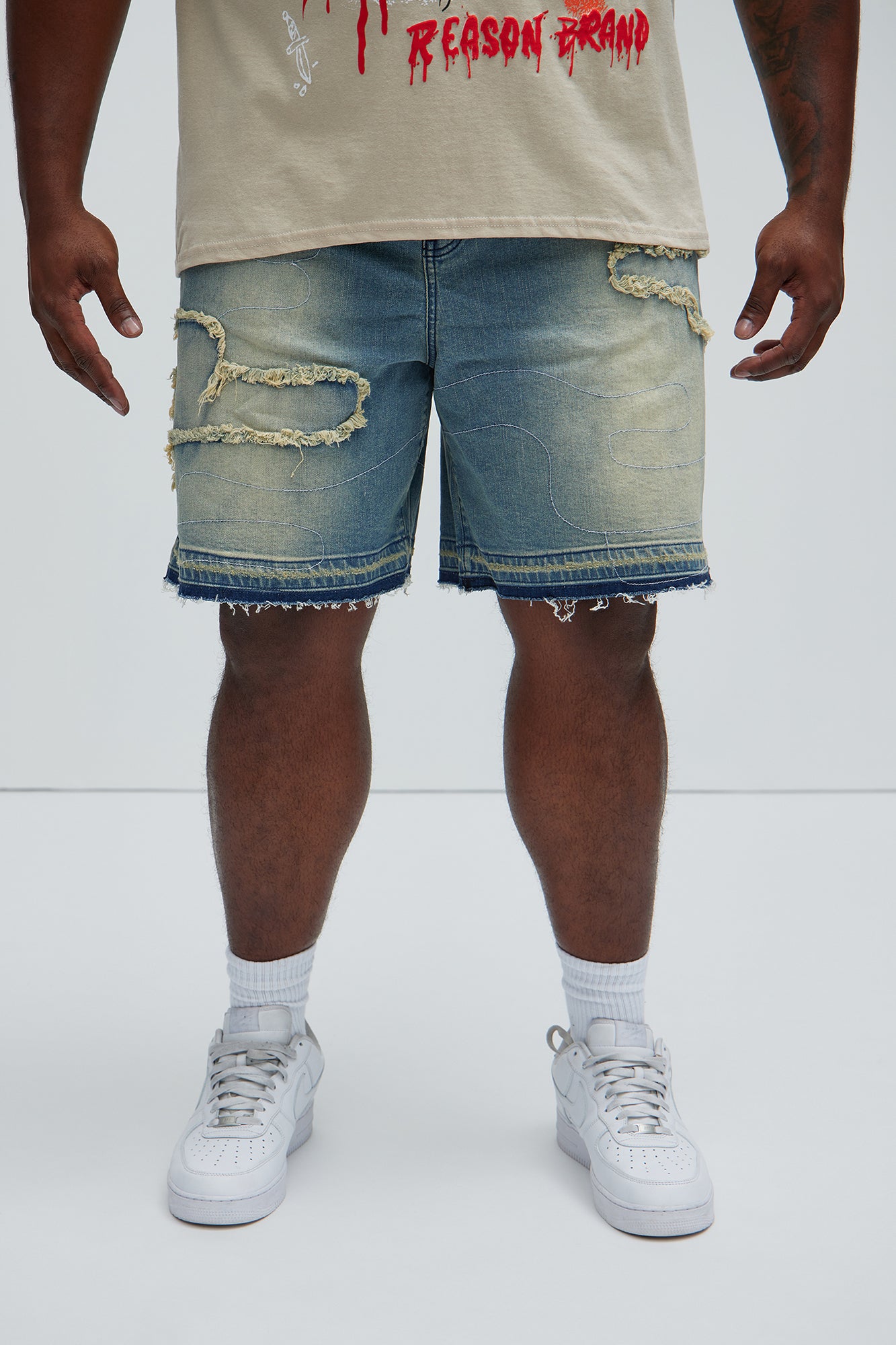 Lonely Road Relaxed Denim Shorts - Medium Wash - Image 5
