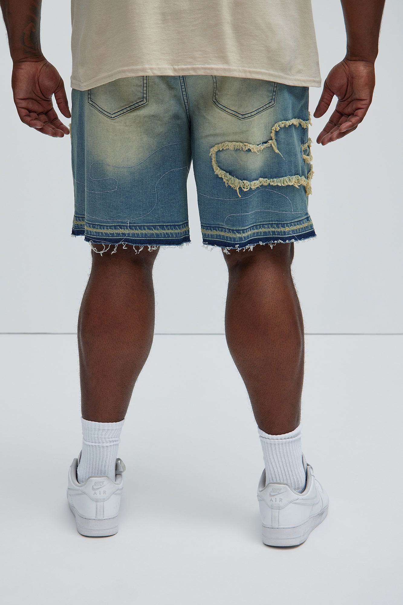 Lonely Road Relaxed Denim Shorts - Medium Wash - Image 7