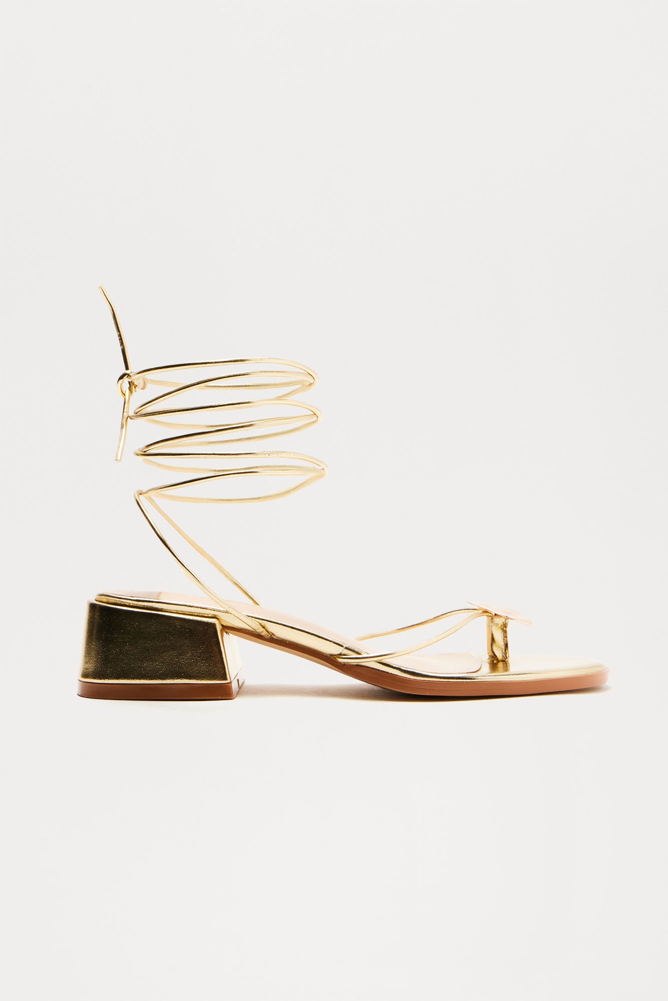 Tish Wrap Up Heels - Gold - Image 3