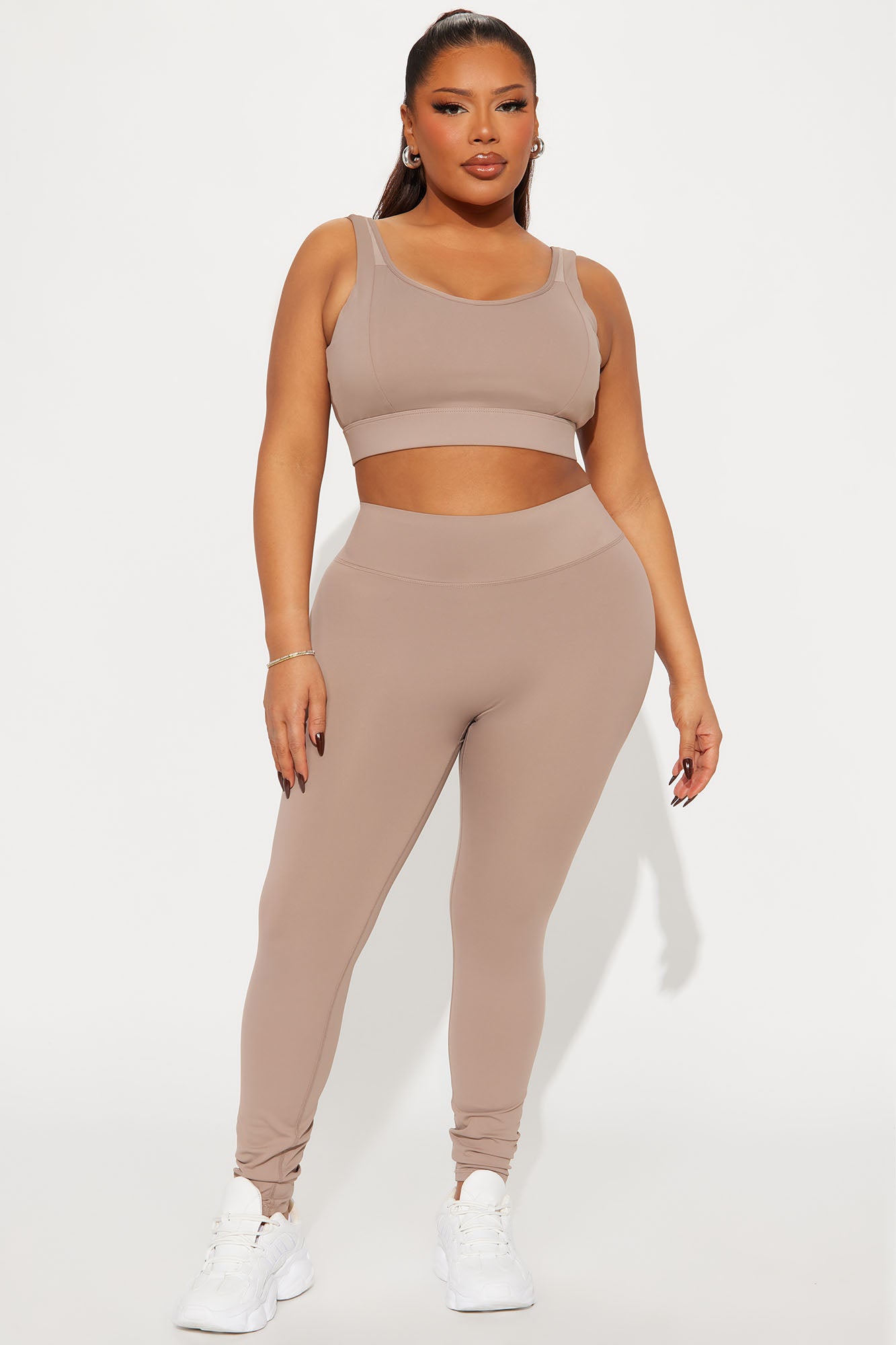Work Harder Active Legging - Taupe - Image 4