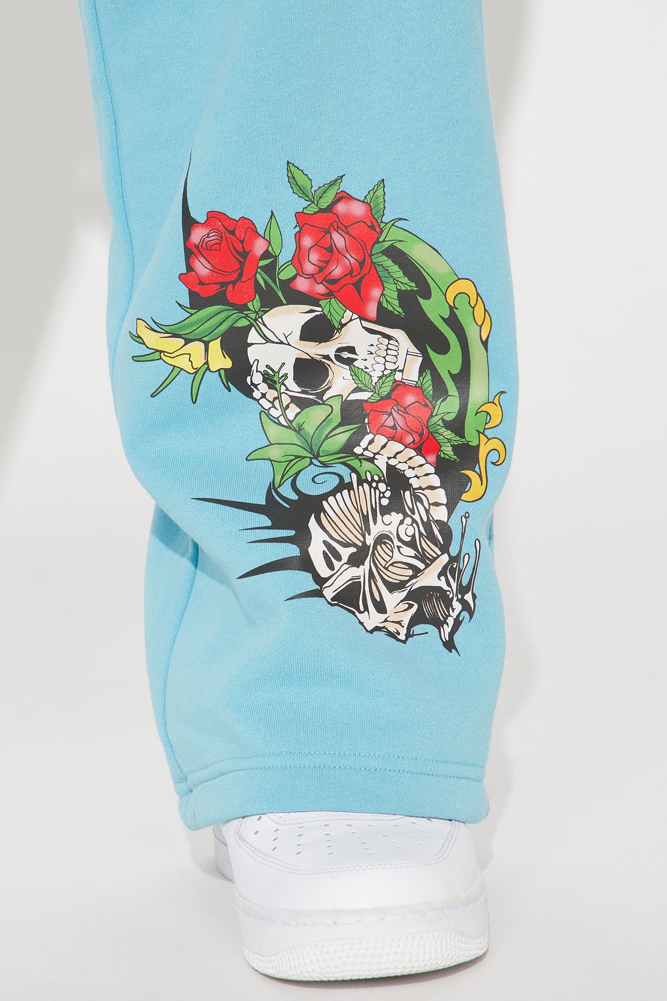 Von Dutch Skull Oasis Wide Leg Pant - Blue/combo - Image 9