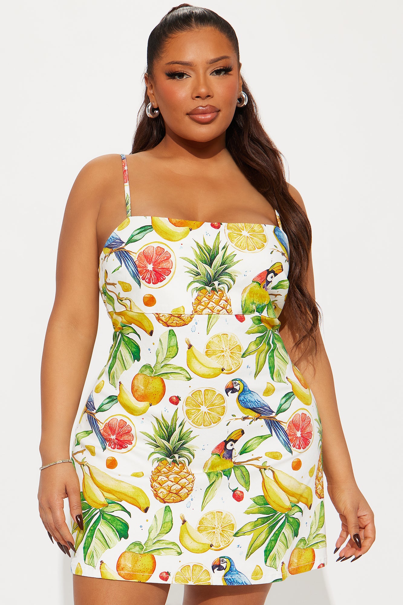 Tropicana Stretch Twill Mini Dress - Multi Color - Image 5