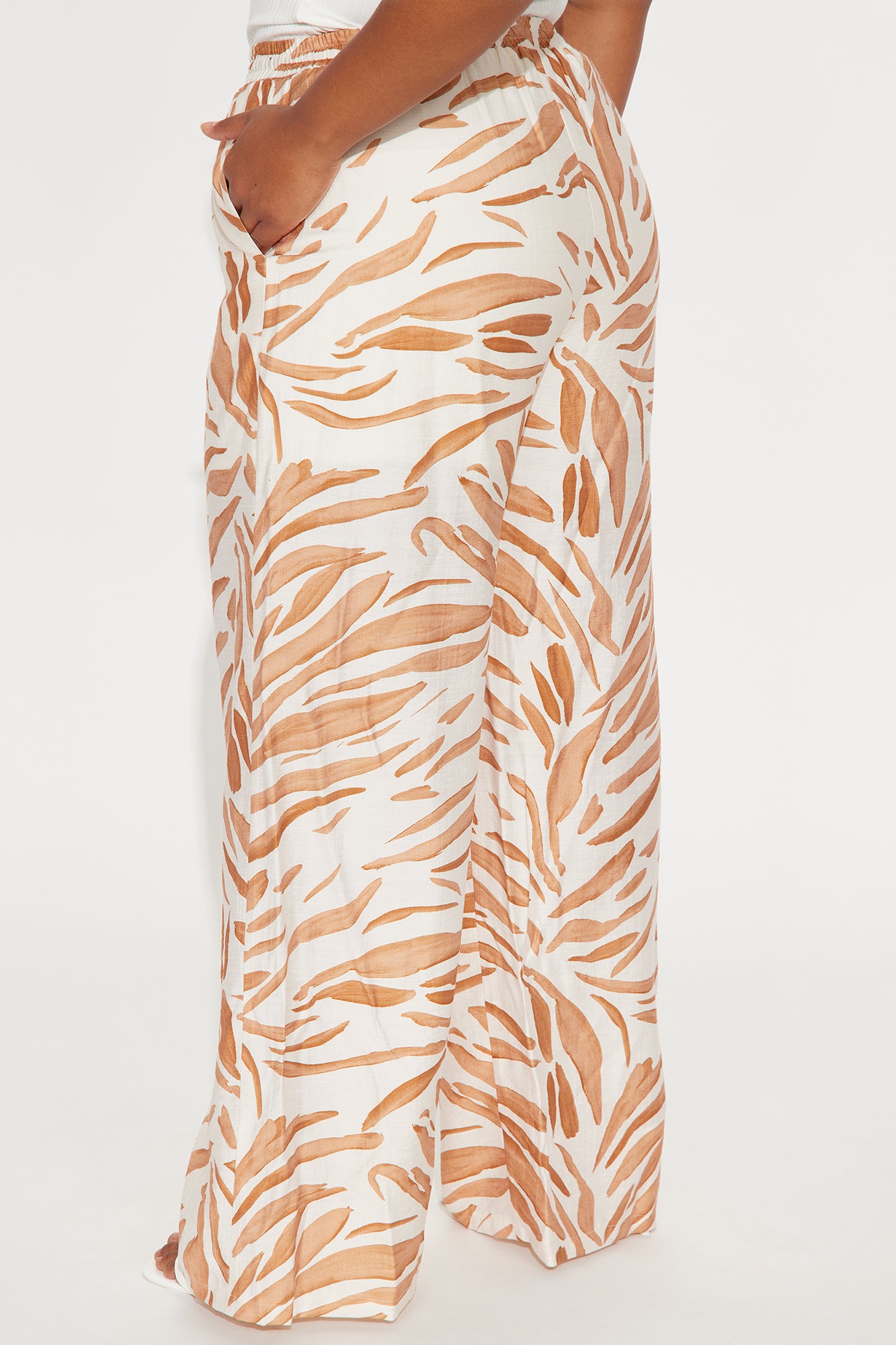 Somaya Wide Leg Pant - Brown/combo - Image 6