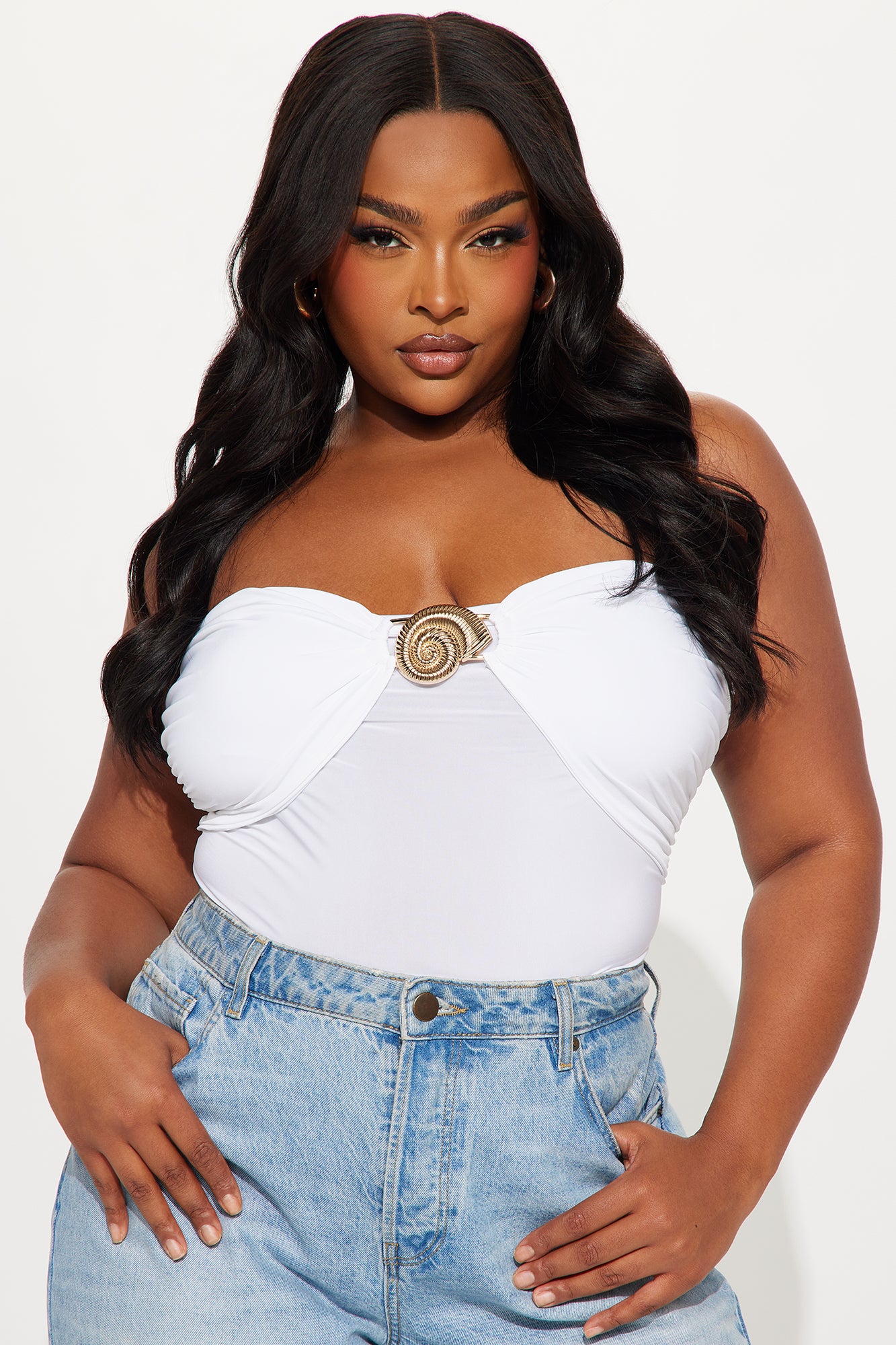 Ursula Ruched Tube Top - Off White - Image 5