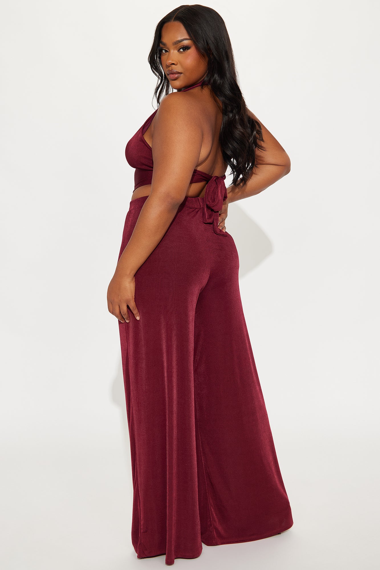 Fierce & Fabulous Pant Set - Burgundy - Image 7