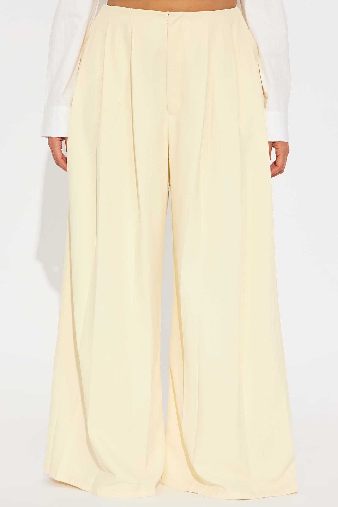 Blaire Wide Leg Trouser - Butter Yellow - Image 5