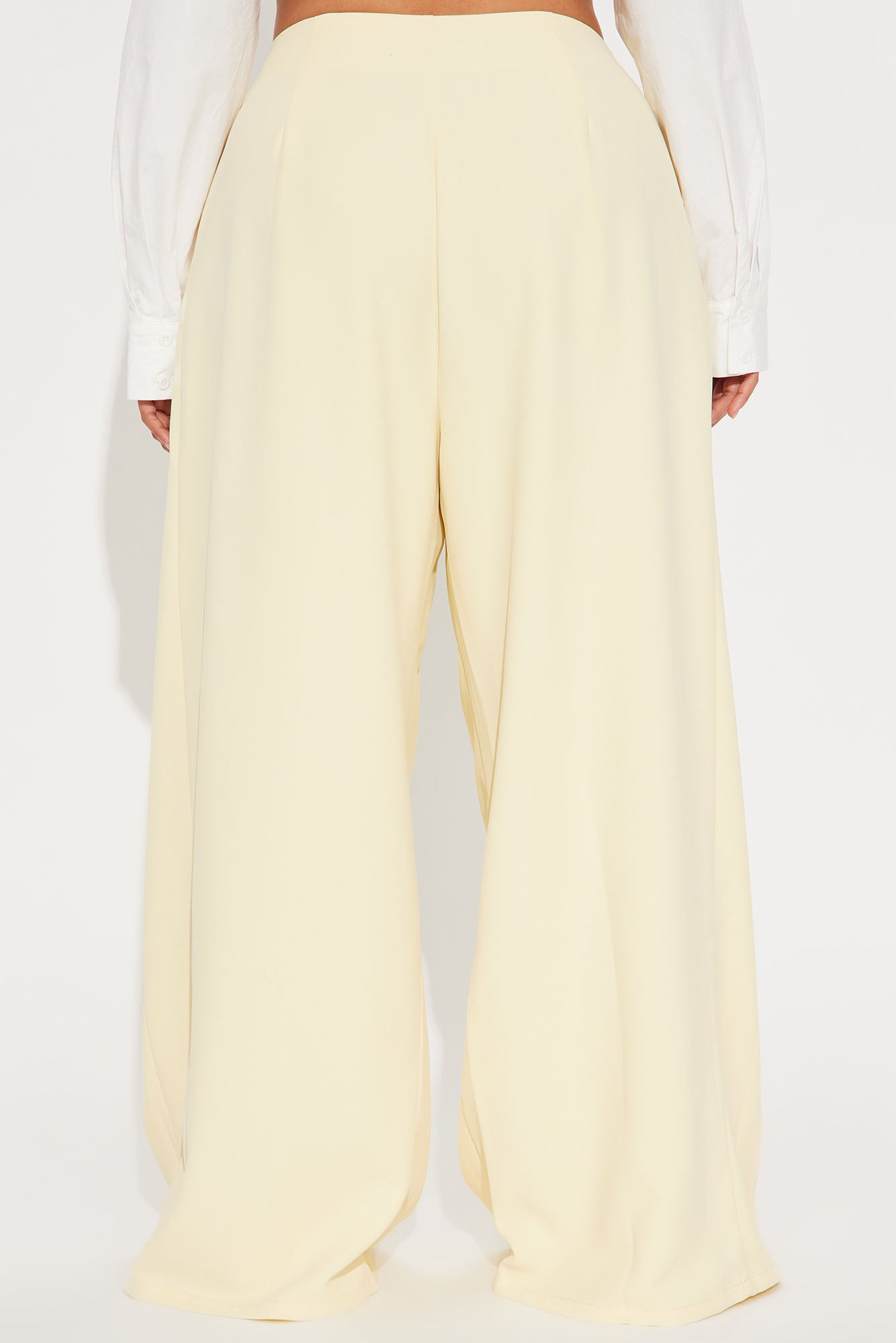 Blaire Wide Leg Trouser - Butter Yellow - Image 6