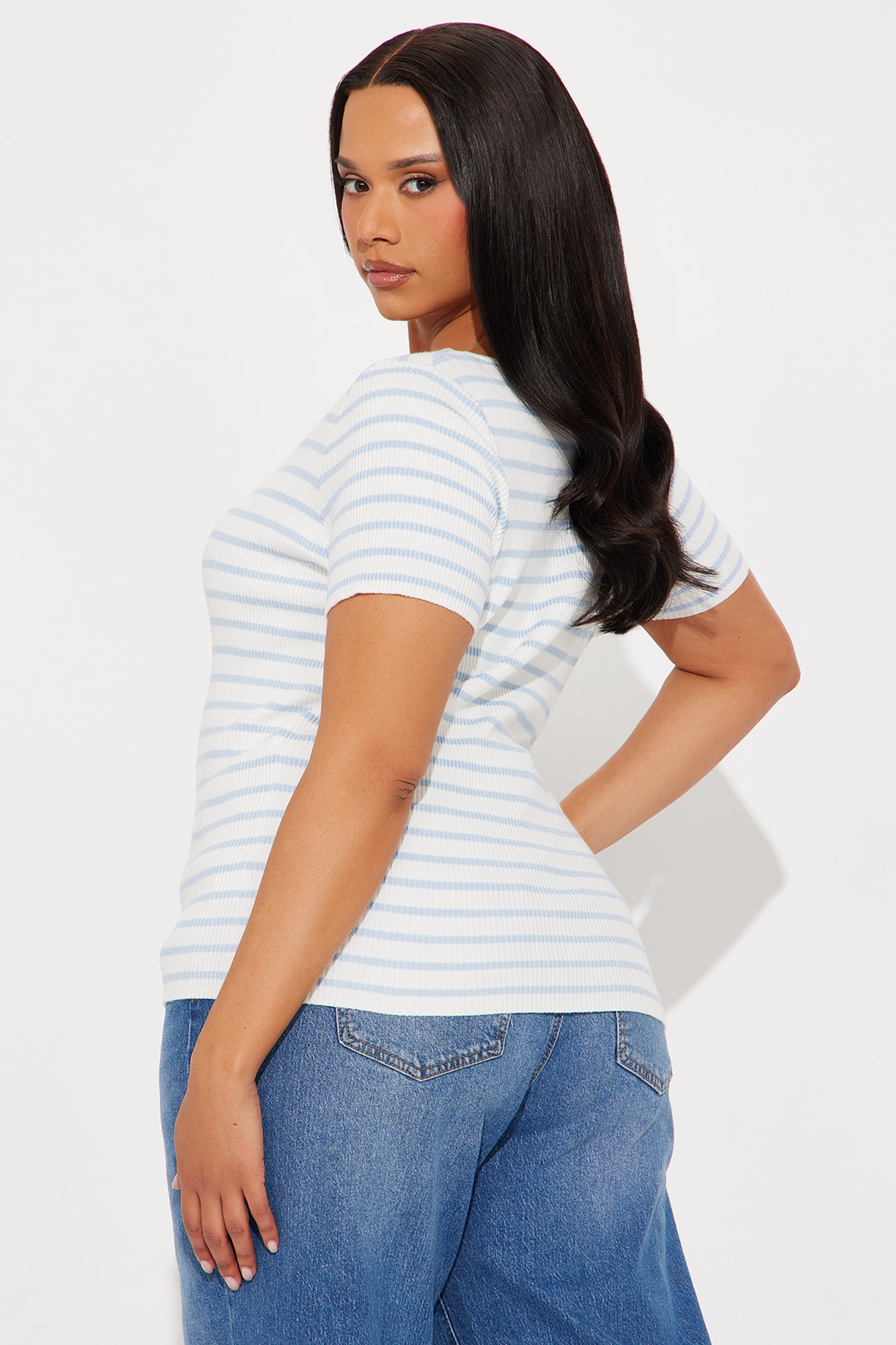 Kleo Striped Sweater Top - White/combo - Image 6