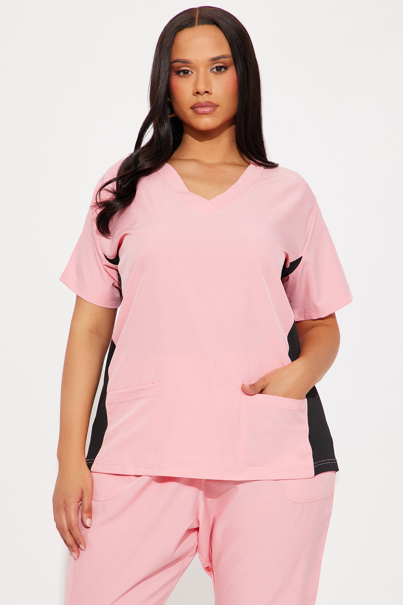Get Better 4 Way Stretch Scrub Uniform Jogger Set - Peach - Image 5