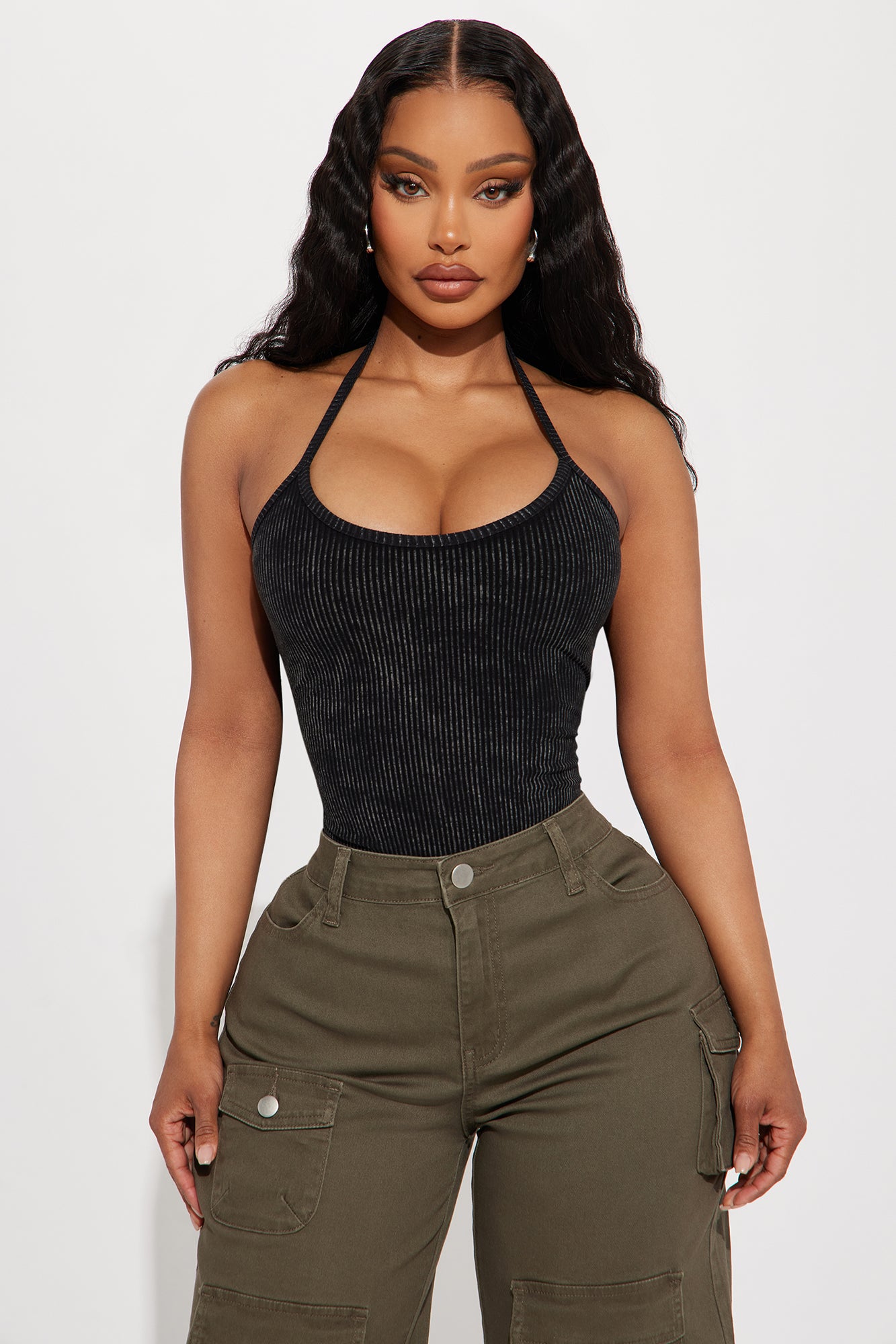 Ari Washed Bodysuit - Black Wash - Image 3