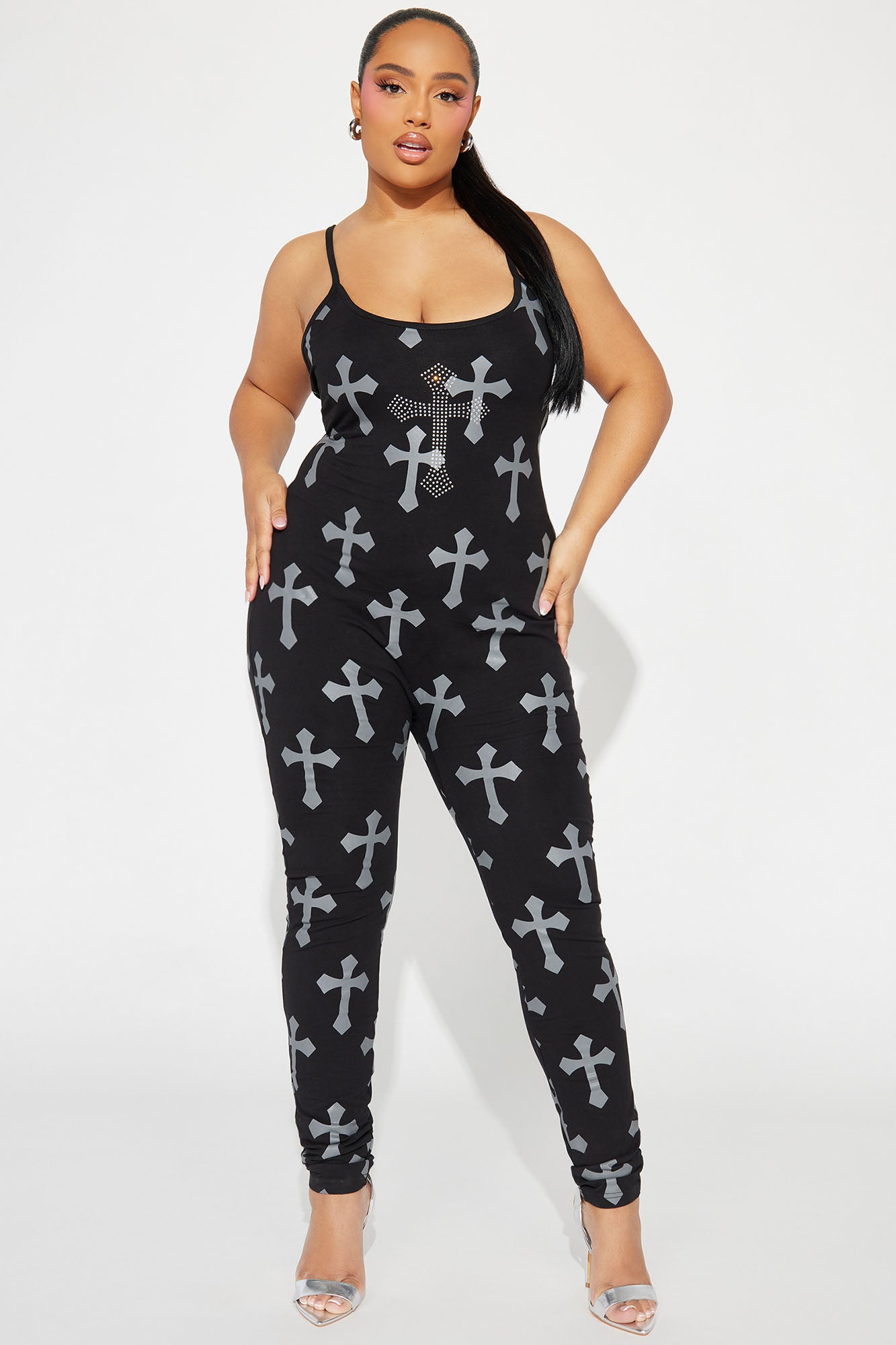 Crossing Paths Jumpsuit - Black - Image 5