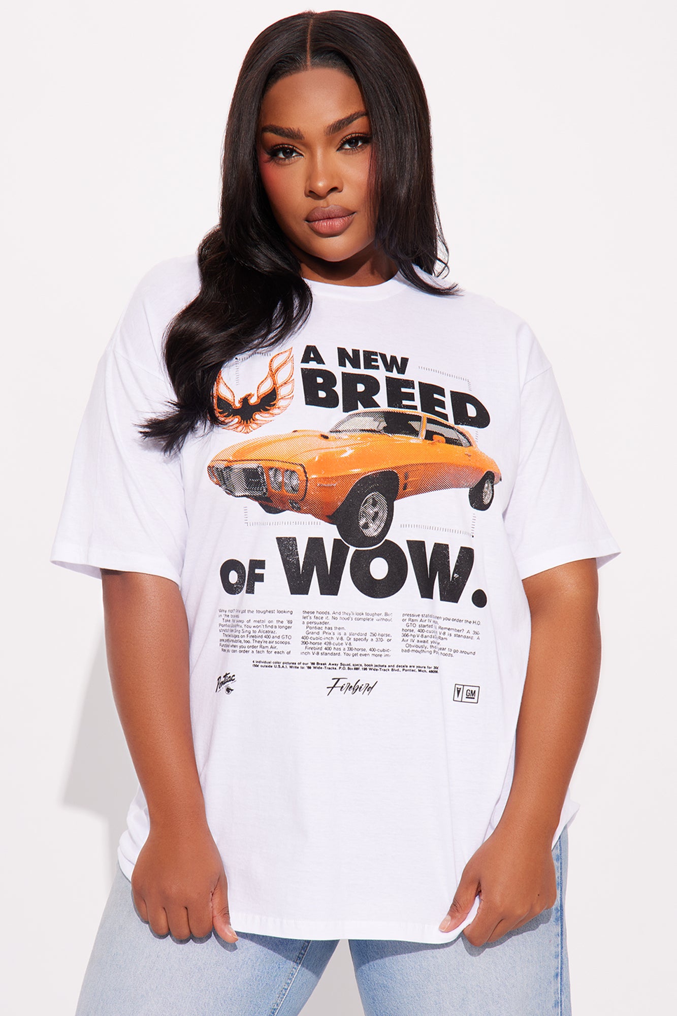 Firebird Oversized Tee - White - Image 4