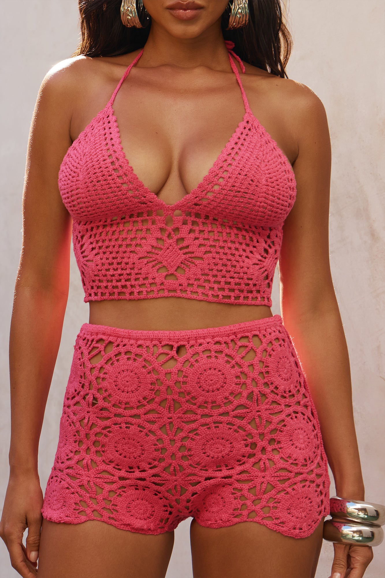 Desi Crochet Set - Hot Pink - Image 3