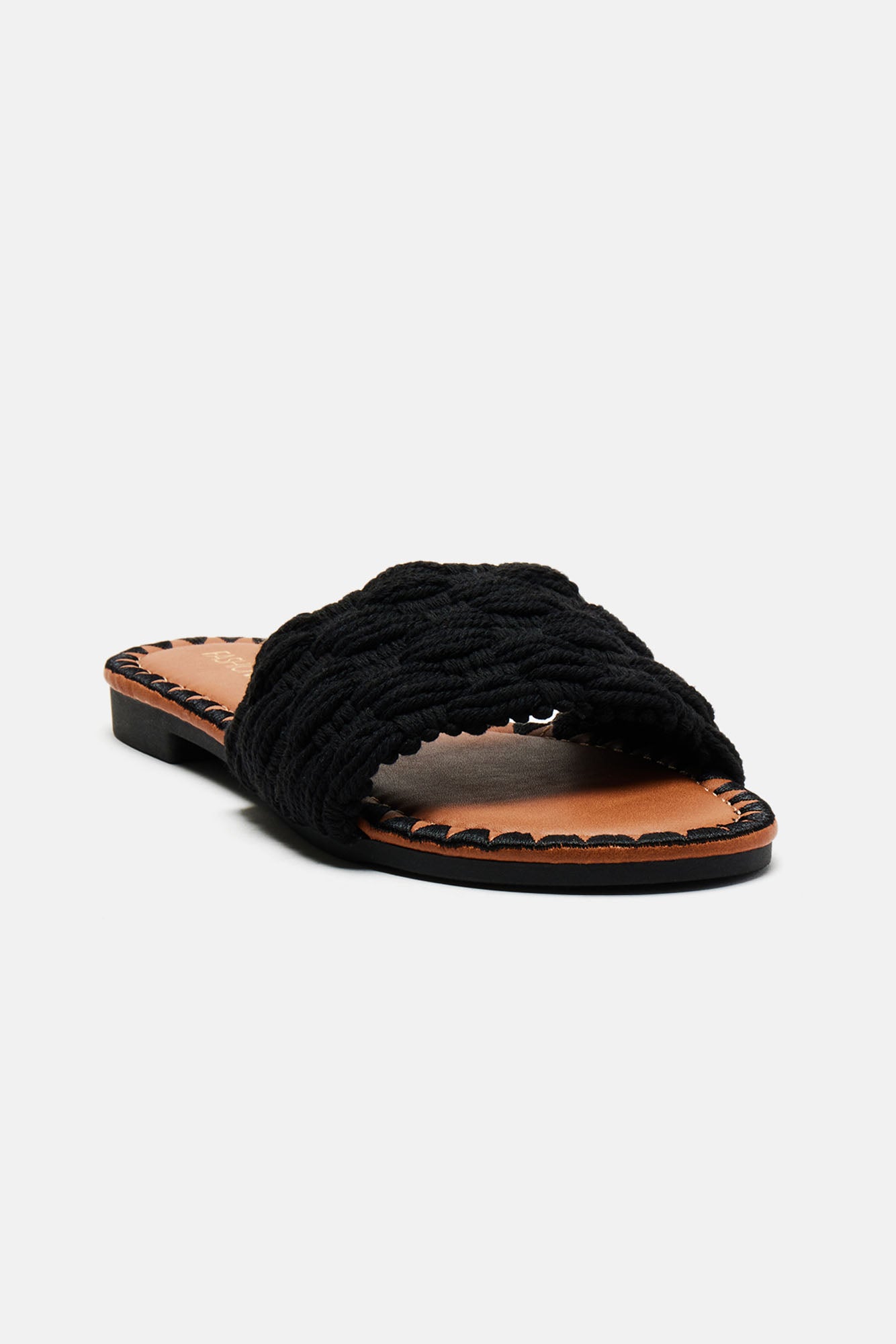 Aurelia Flat Sandals - Black - Image 3