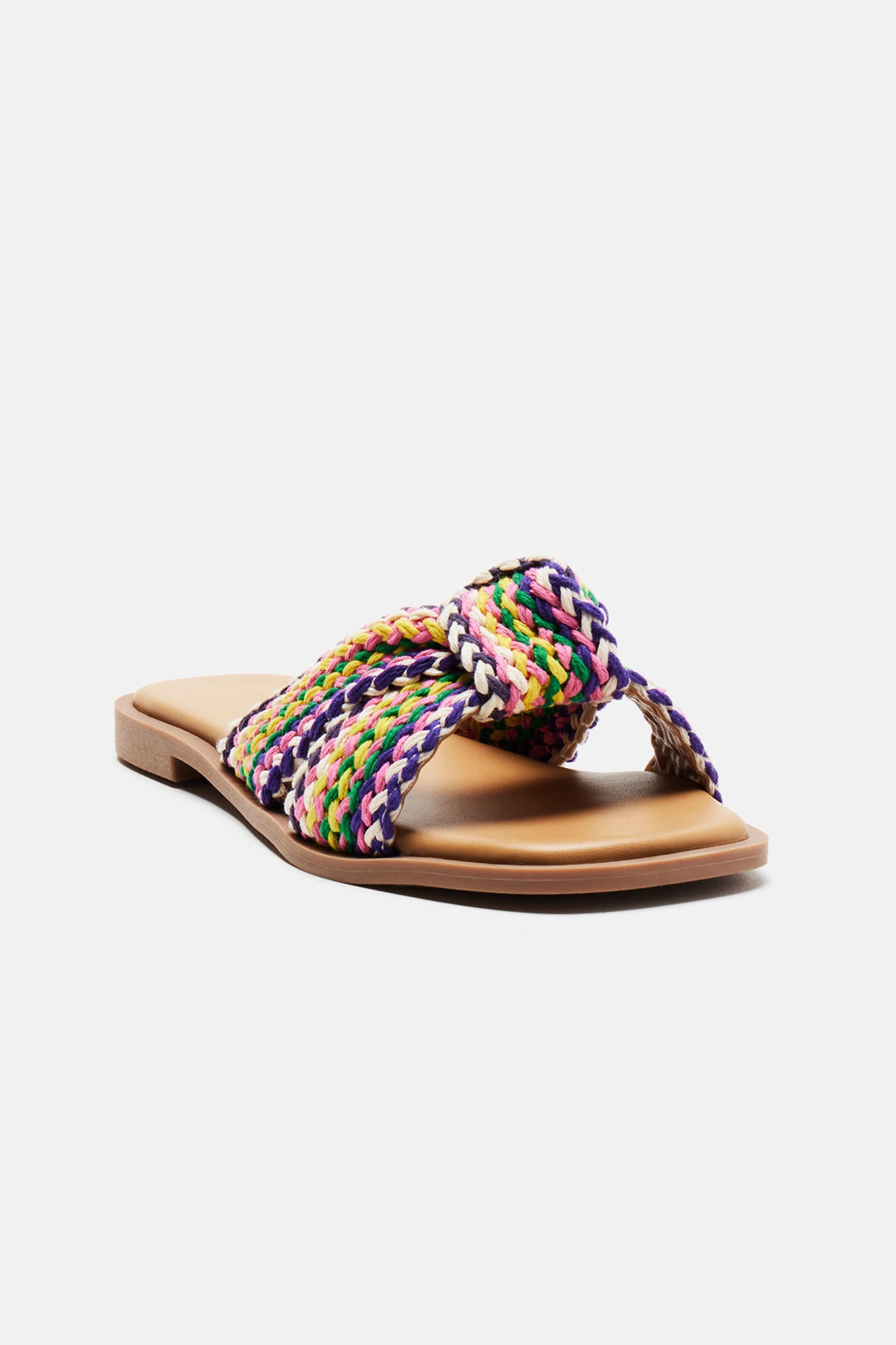 Somewhere On The Beach Crochet Flat Sandals - Fuchsia/combo - Image 3