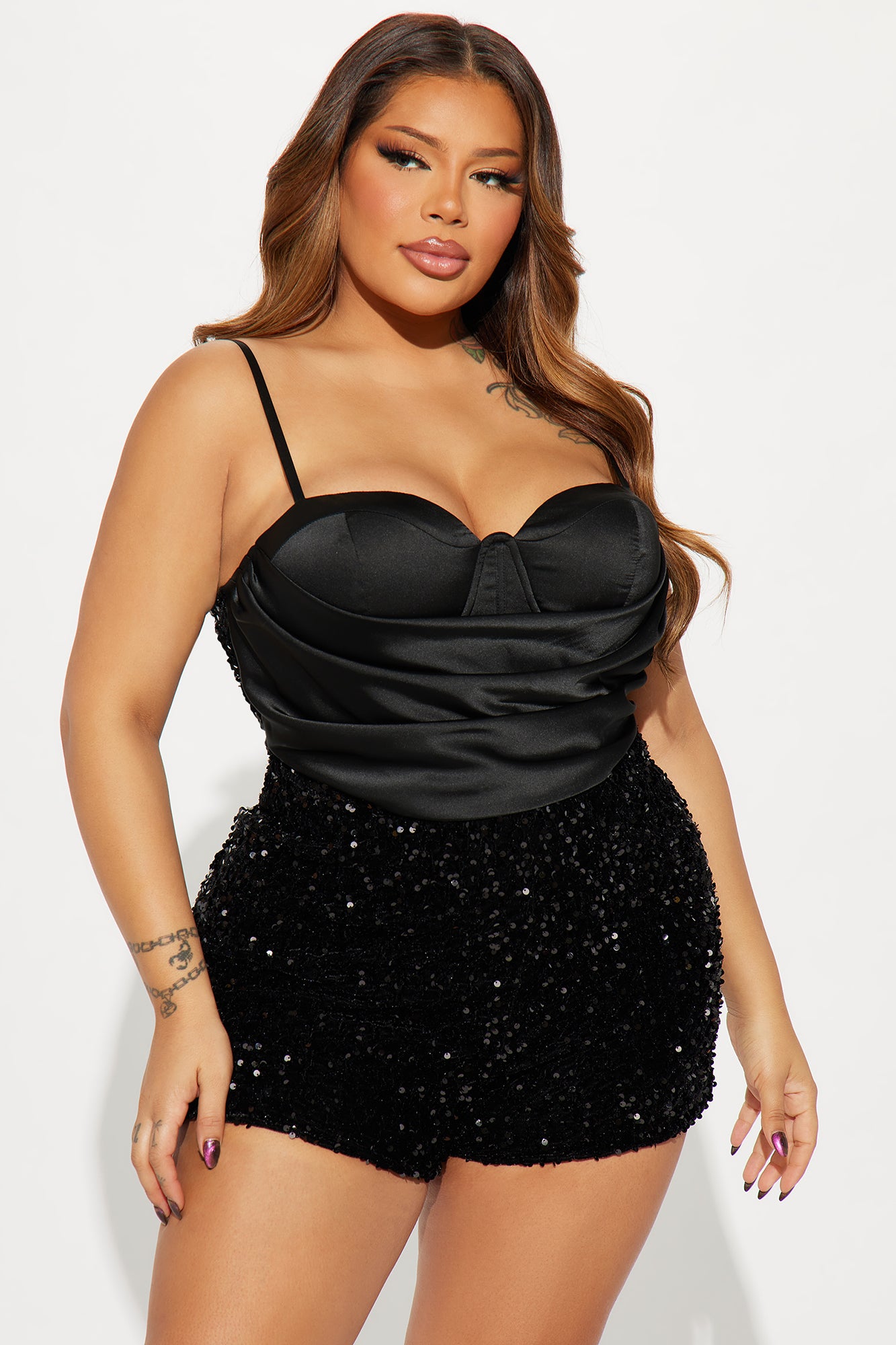Used To This Sequin Romper - Black - Image 4
