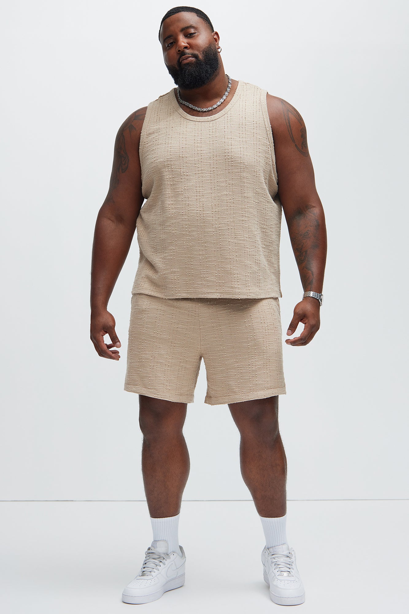 Jordan Textured Tank Top - Tan - Image 6