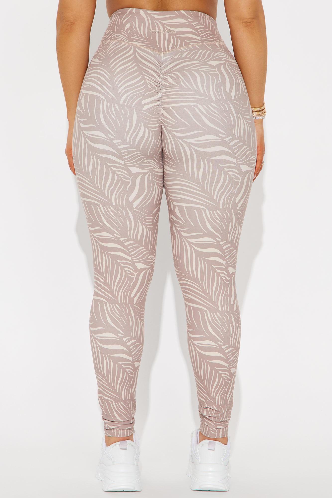 Beach Life Super Soft Active Legging - Taupe/combo - Image 3