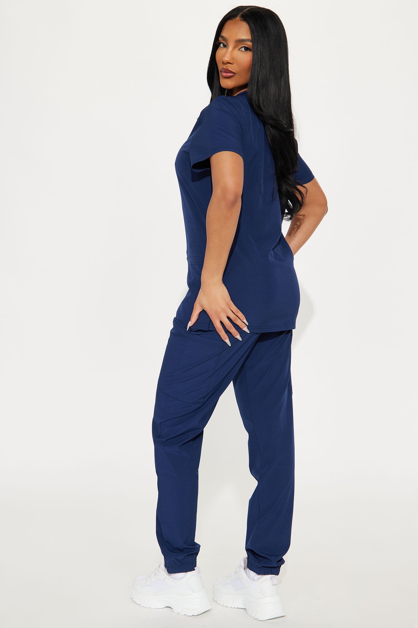 On Call Jogger Stretch Uniform Scrub Set - Navy - Image 4