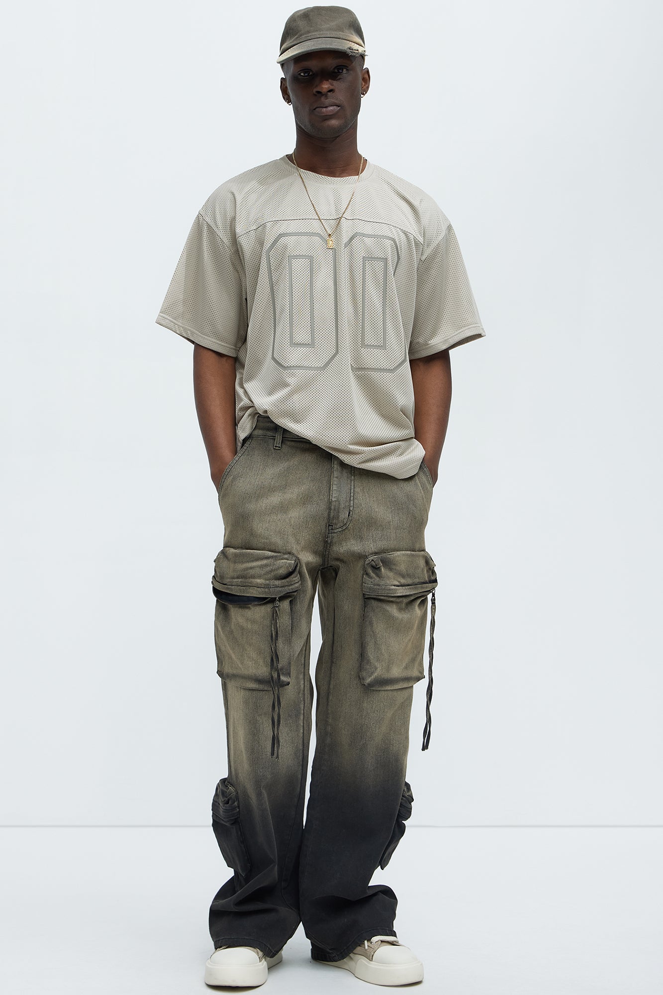 Pass Me Relaxed Cargo Jeans - Grey - Image 3