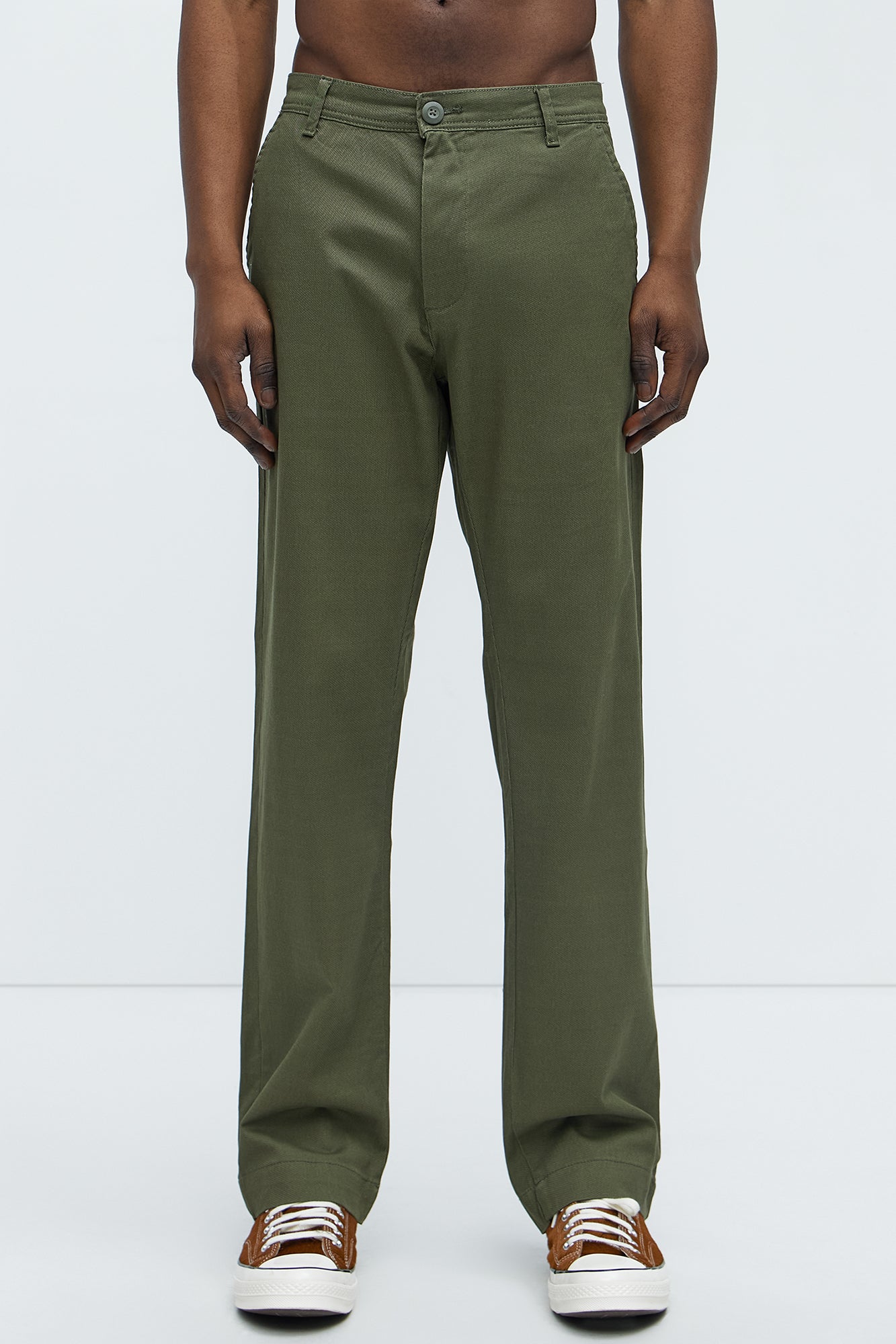 Zeke Straight Chino Pants - Olive - Image 3