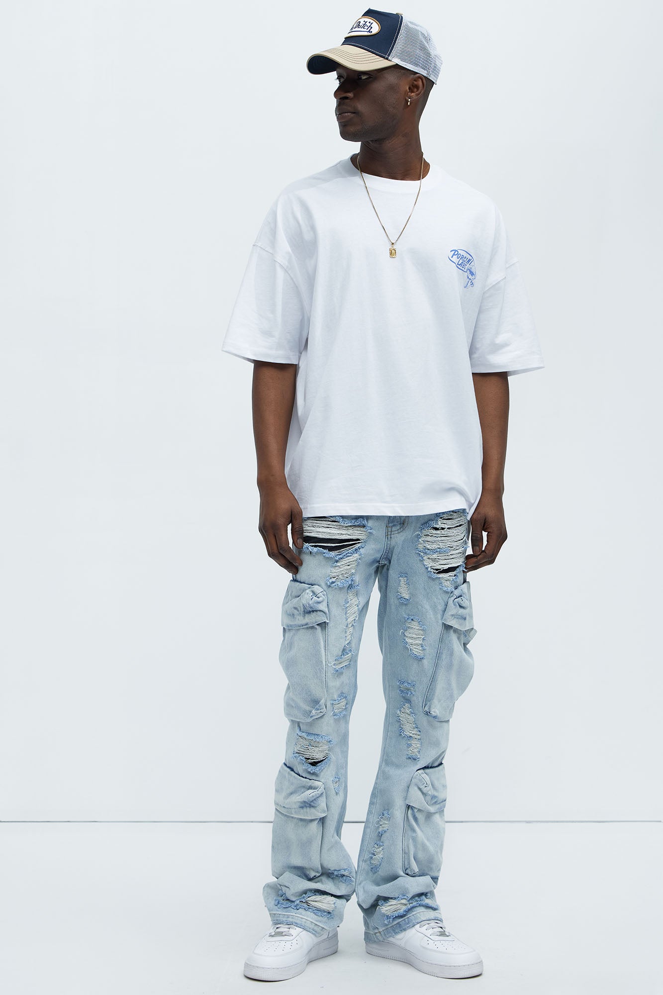 Porcini Labs Oversized Short Sleeve Tee - White - Image 4