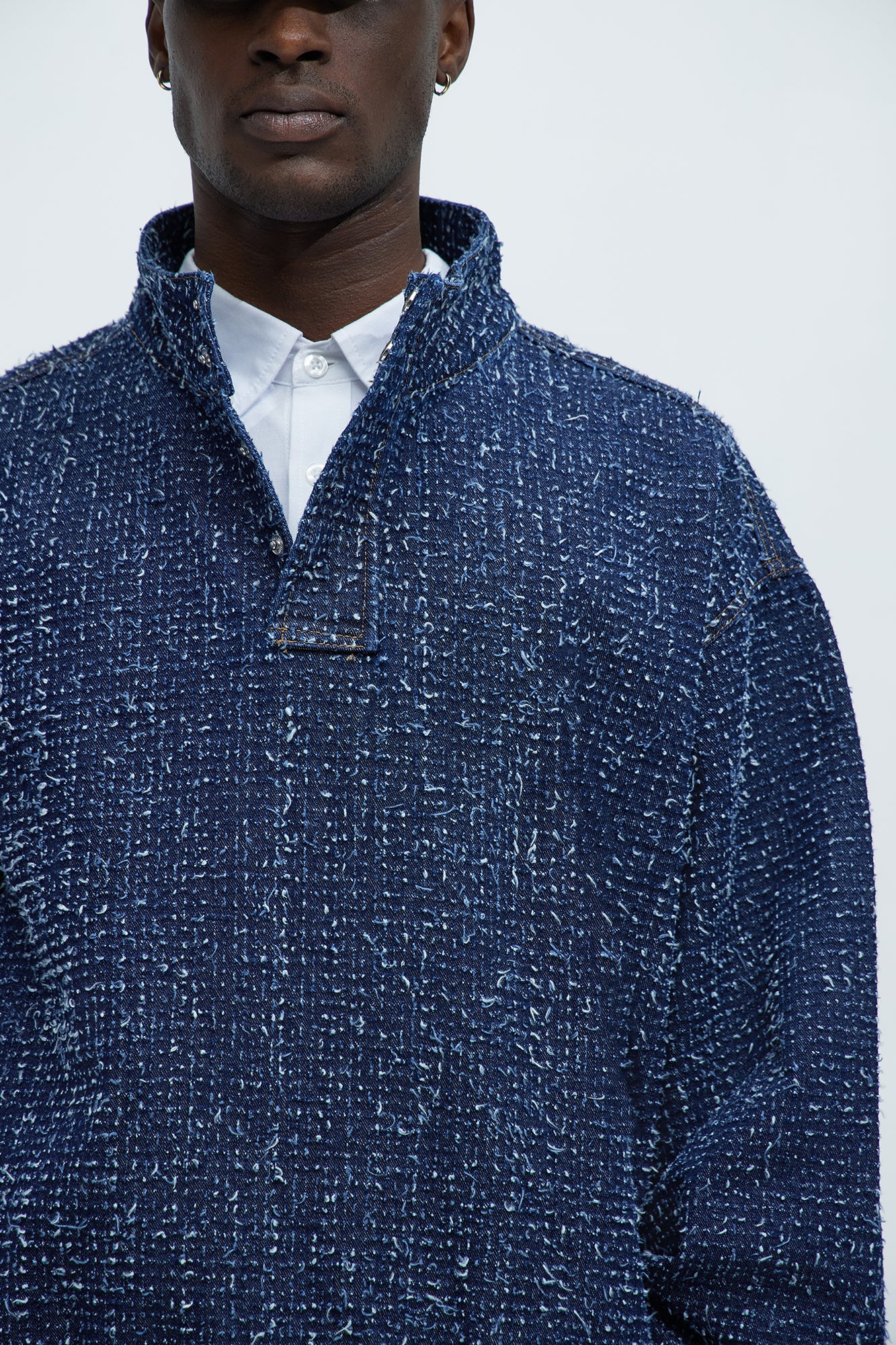 Unleaded Distressed Denim Anorak - Indigo - Image 3