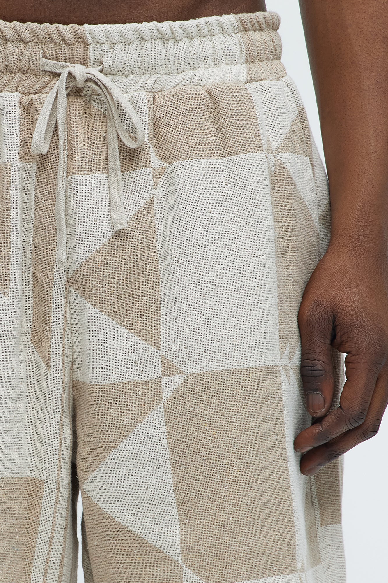 Abstract Relaxed Shorts - Cream/combo - Image 3