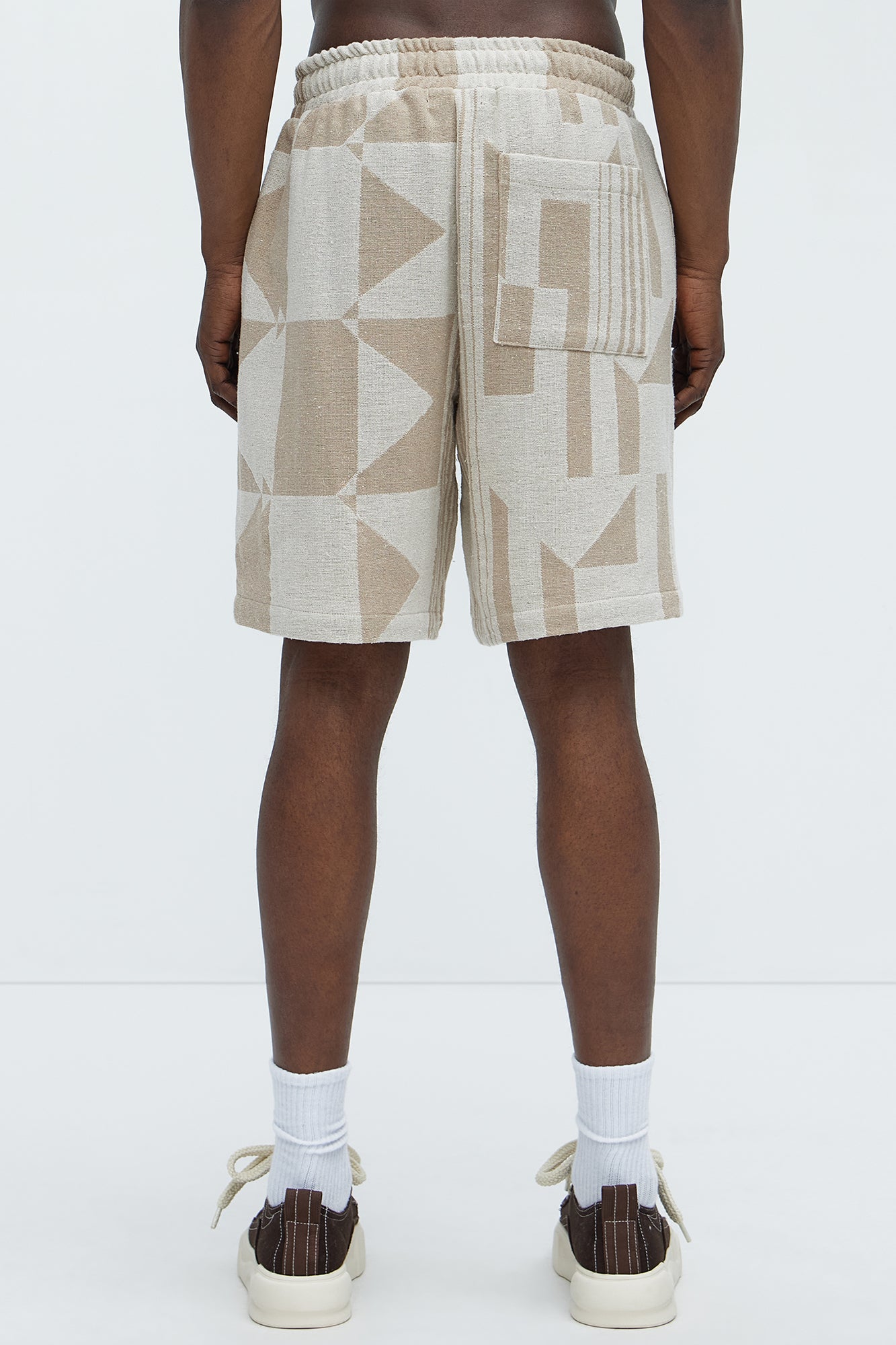 Abstract Relaxed Shorts - Cream/combo - Image 5