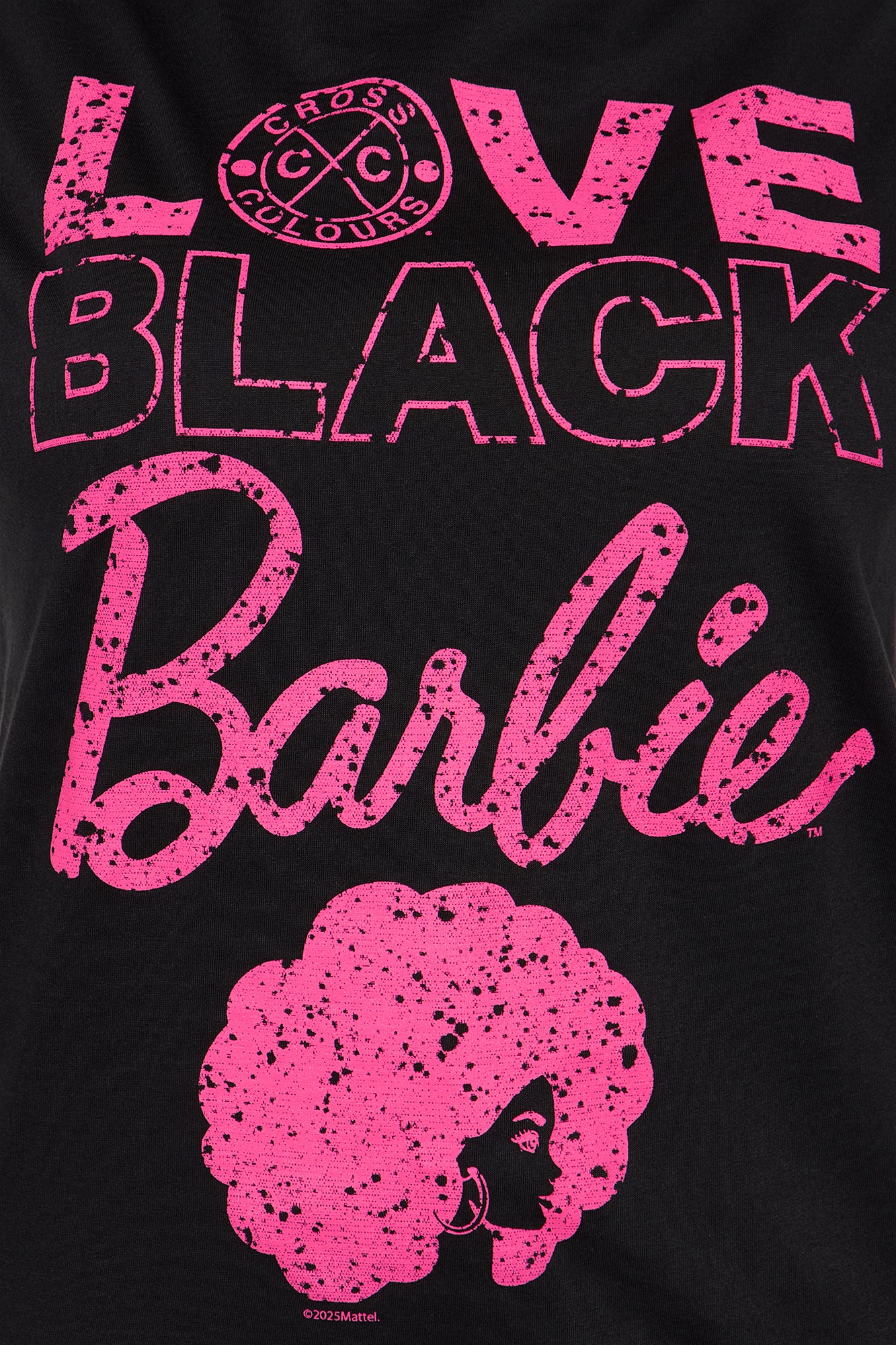 Love Black Barbie Oversized Tee - Black - Image 3