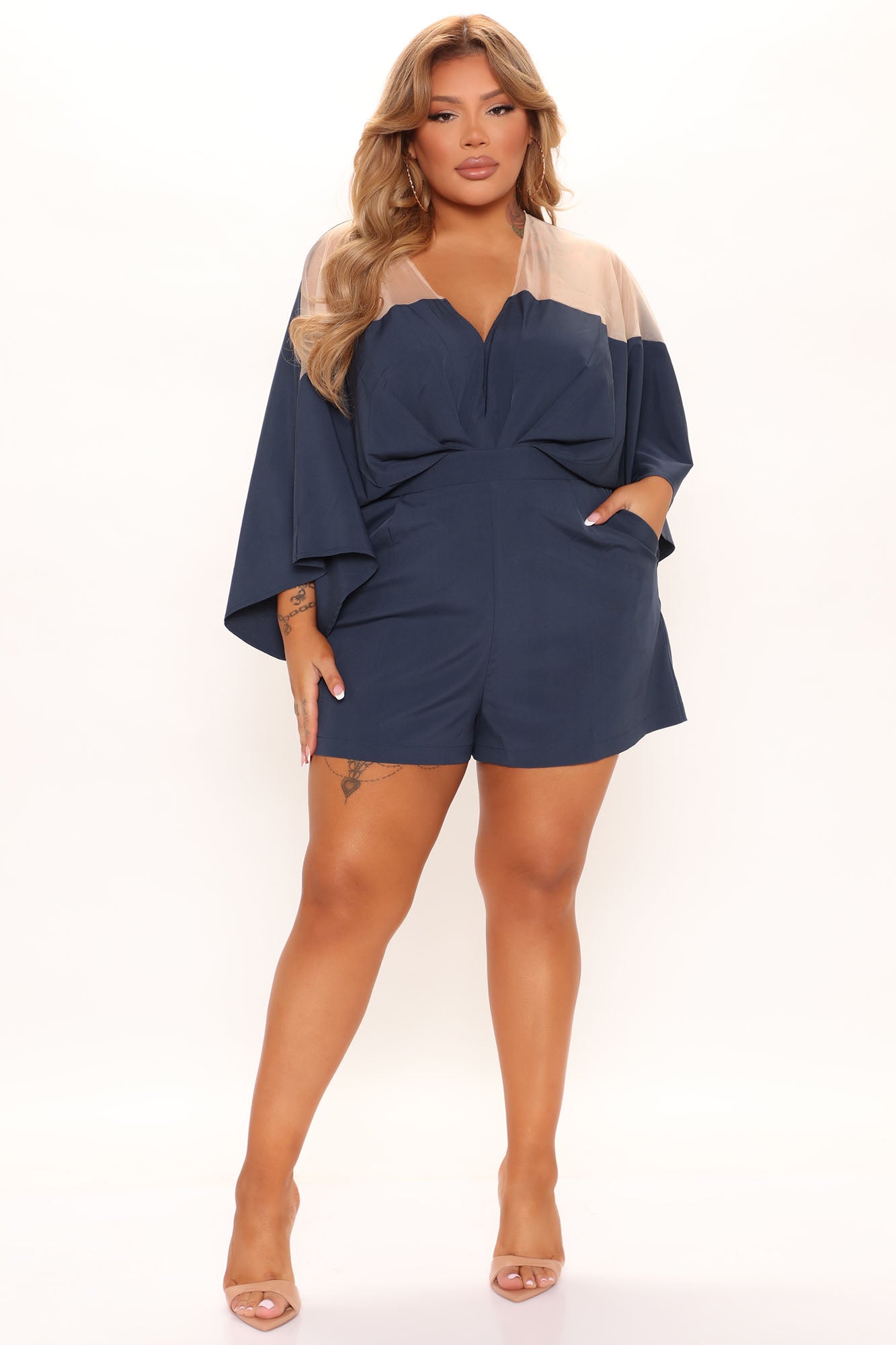 Weekend Feels Romper - Navy - Image 5