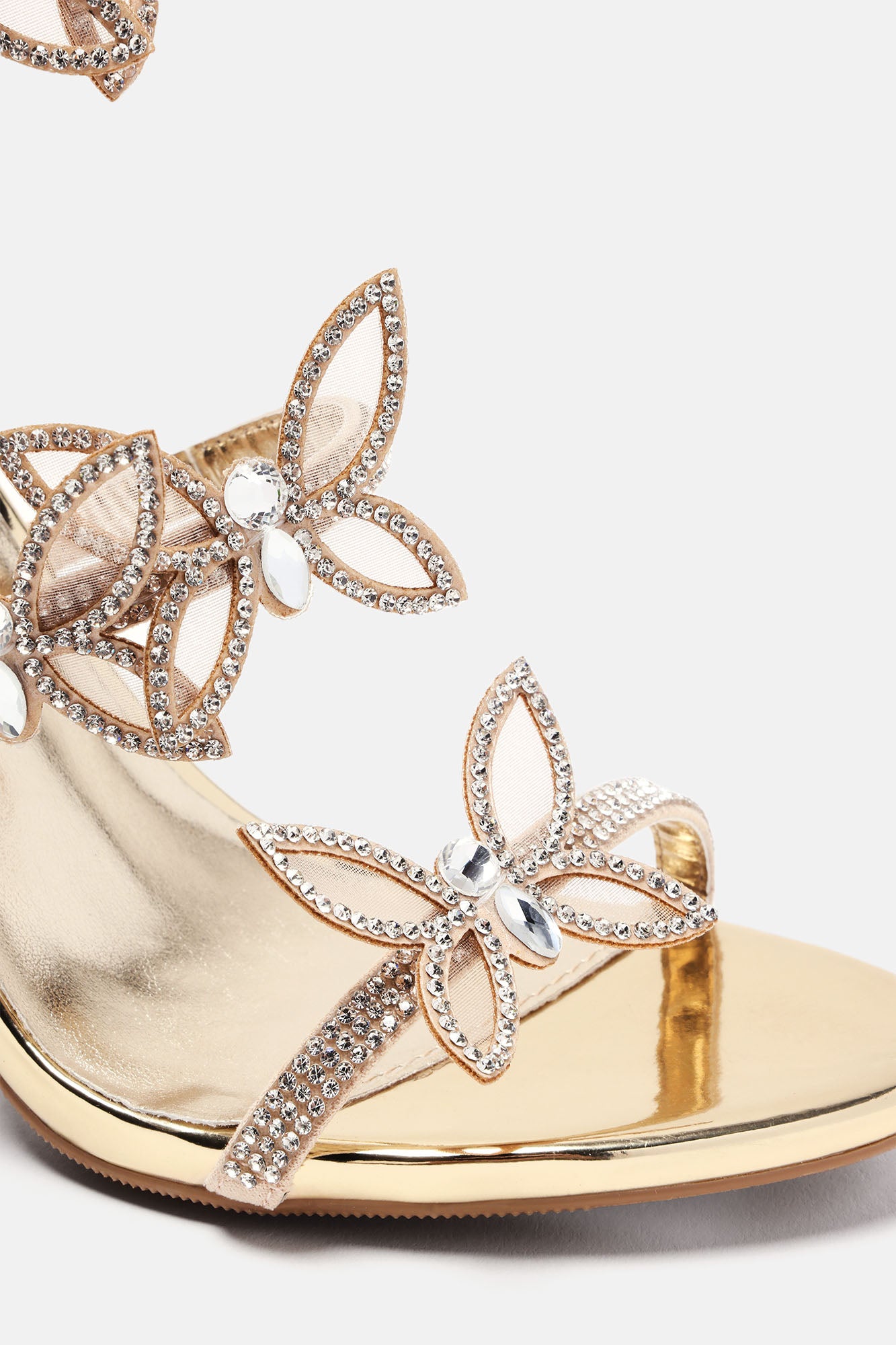 Girly Vibes Wrap Up Heeled Sandals - Gold - Image 5