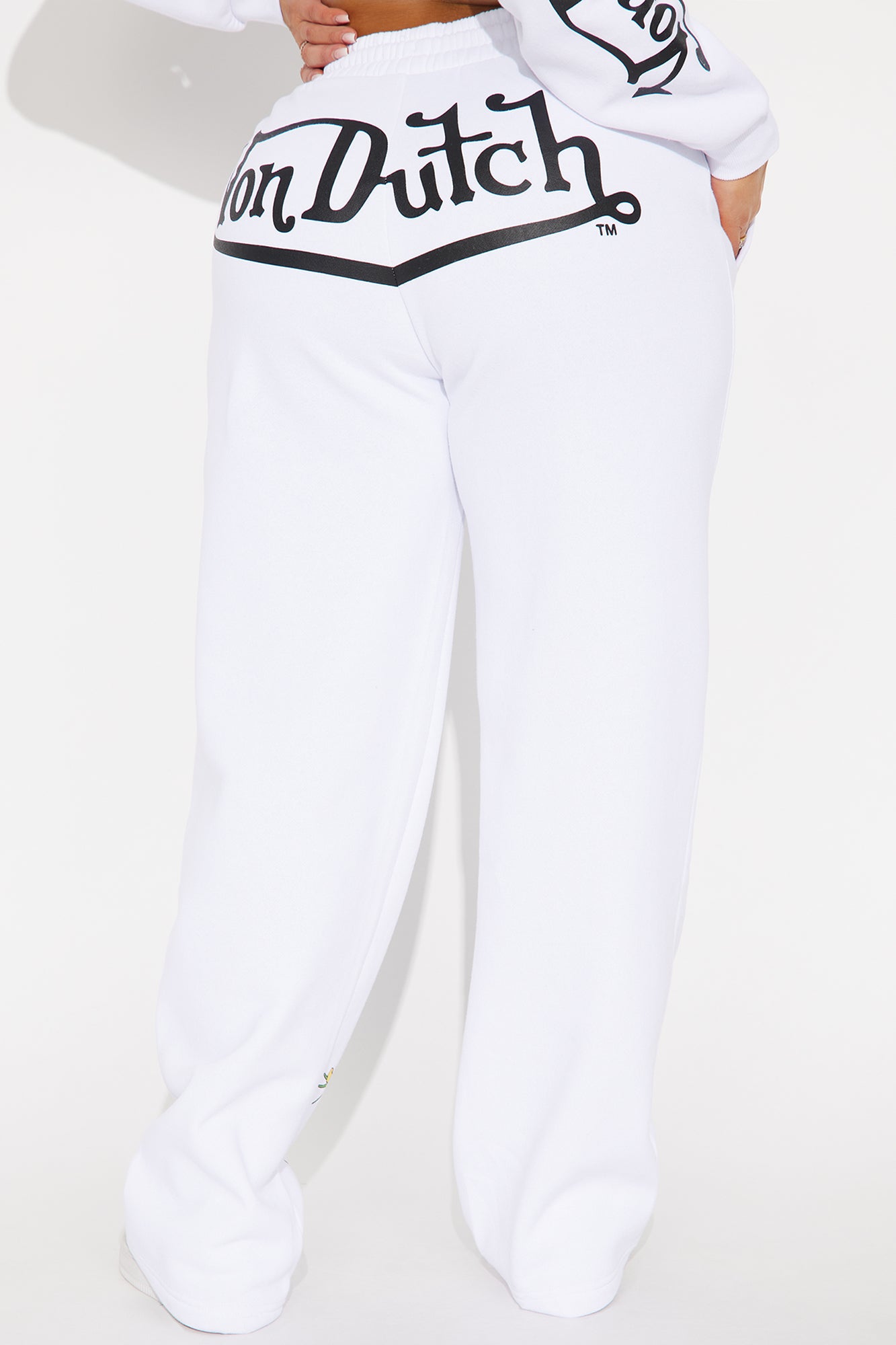 Von Dutch Skull Oasis Wide Leg Pant - White/combo - Image 4