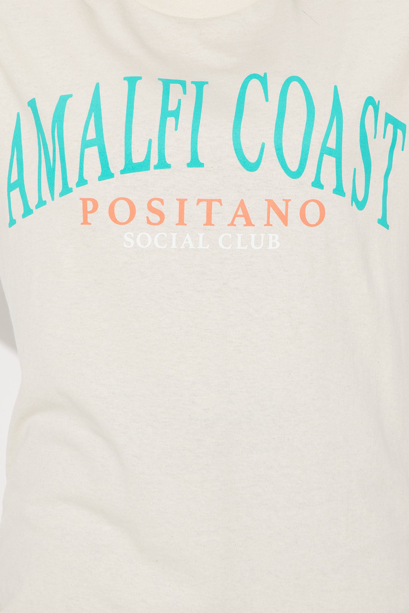 Amalfi Coast Summer Oversized Tee - Natural - Image 4