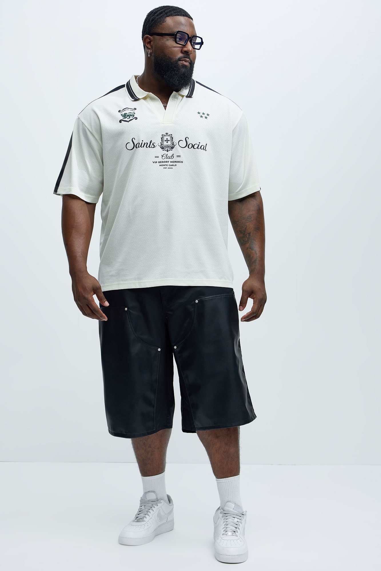 Berlin Carpenter Panel Baggy Shorts - Black - Image 7