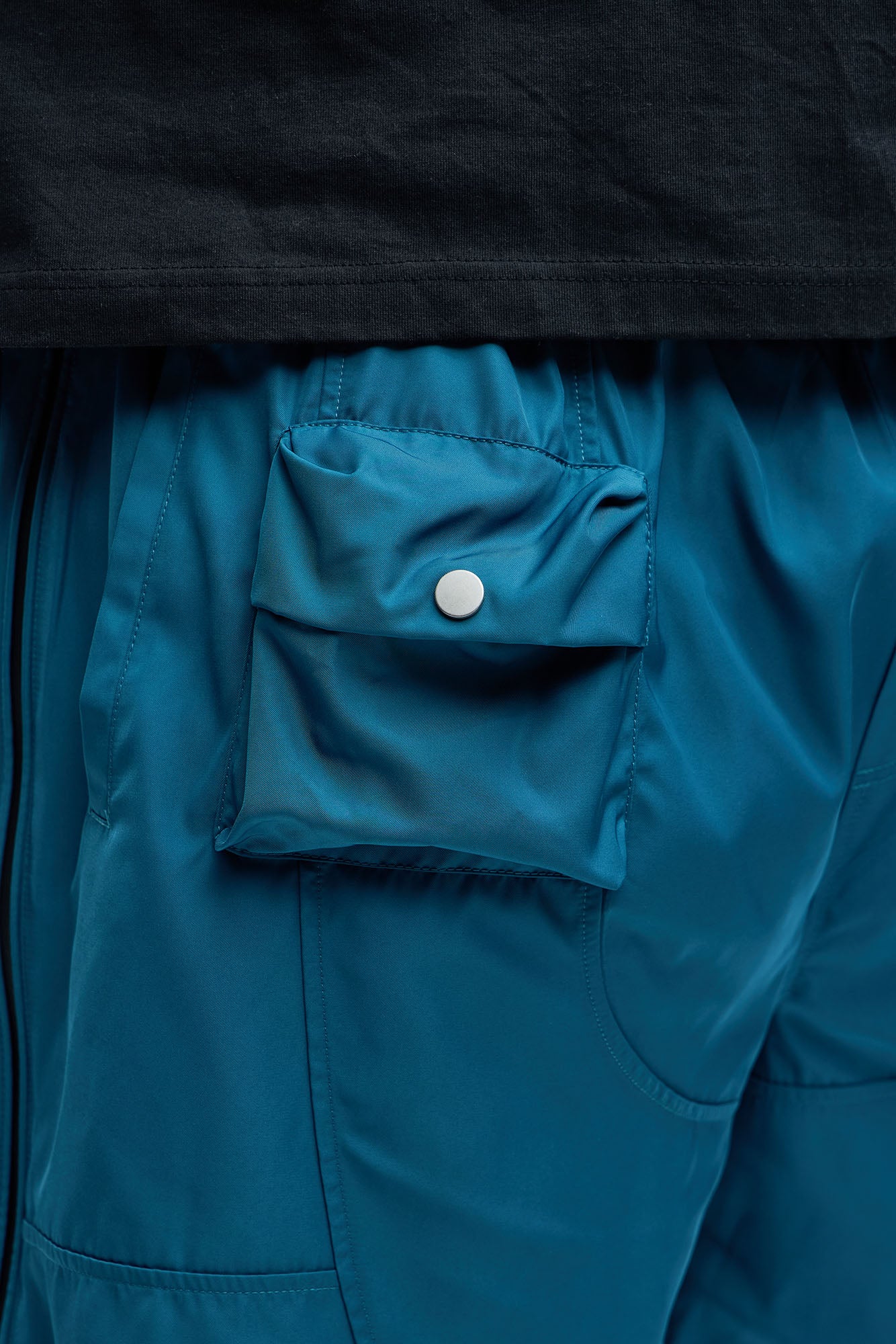 Zip Release Relaxed Tech Shorts - Turquoise - Image 8