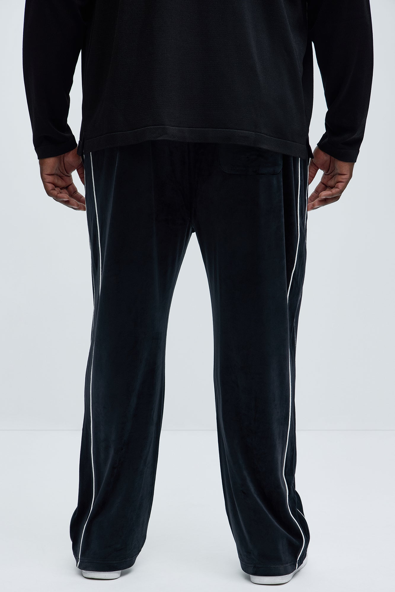 Finally Famous Straight Velour Pant - Black - Image 9