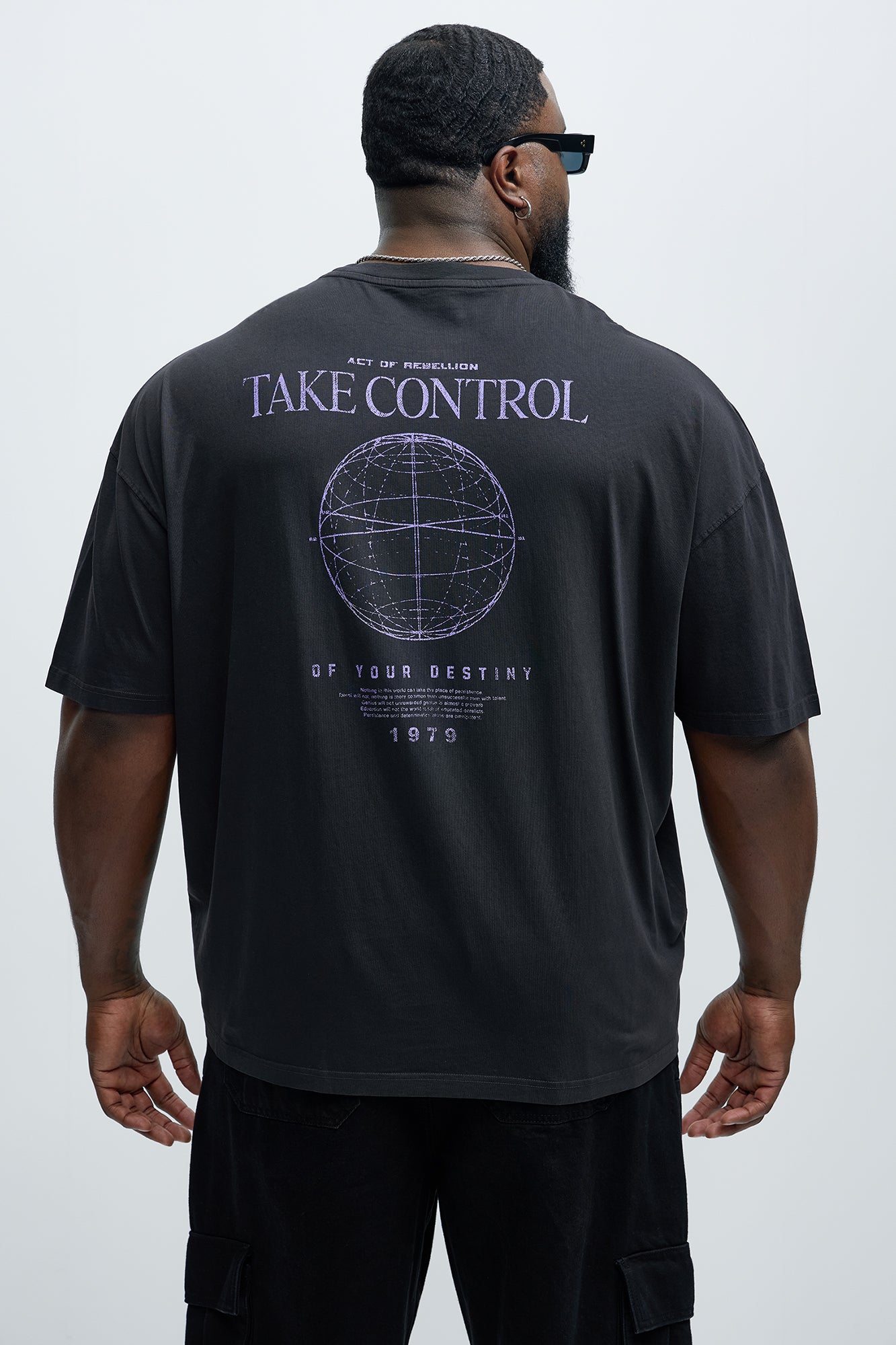 Take Control Oversized Short Sleeve Tee - Black - Image 5