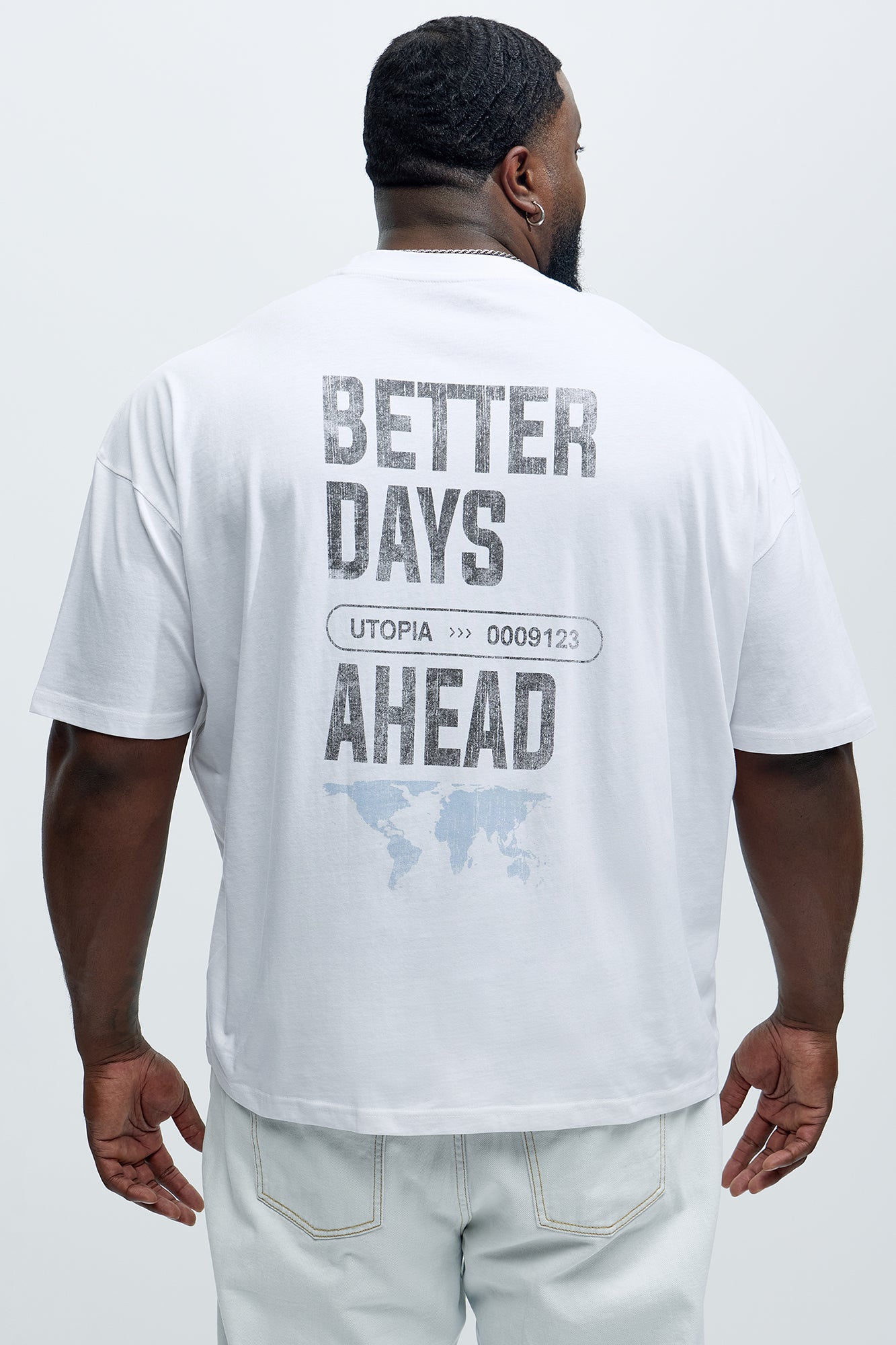 Better Days Ahead Oversized Short Sleeve Tee - White - Image 5